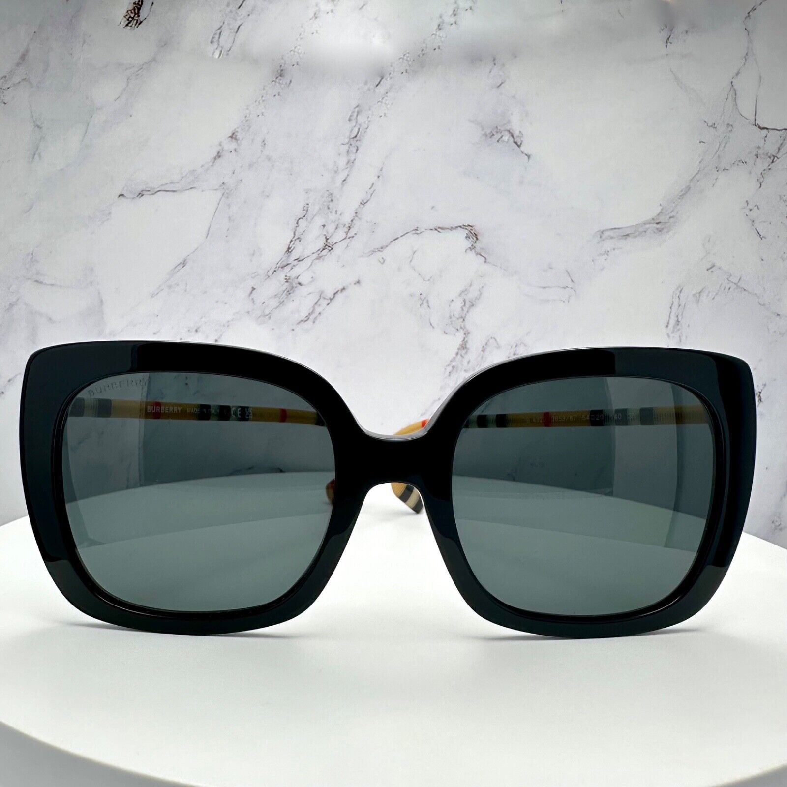 Burberry Burberry Sunglasses Black Cat Eye Checkered Arm Authentic Size ONE SIZE - 11 Thumbnail