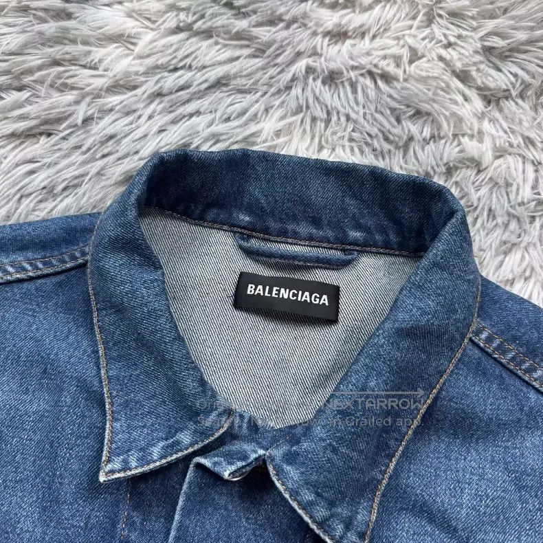 Balenciaga Balenciaga Denim Jacket Size US M / EU 48-50 / 2 - 2 Thumbnail
