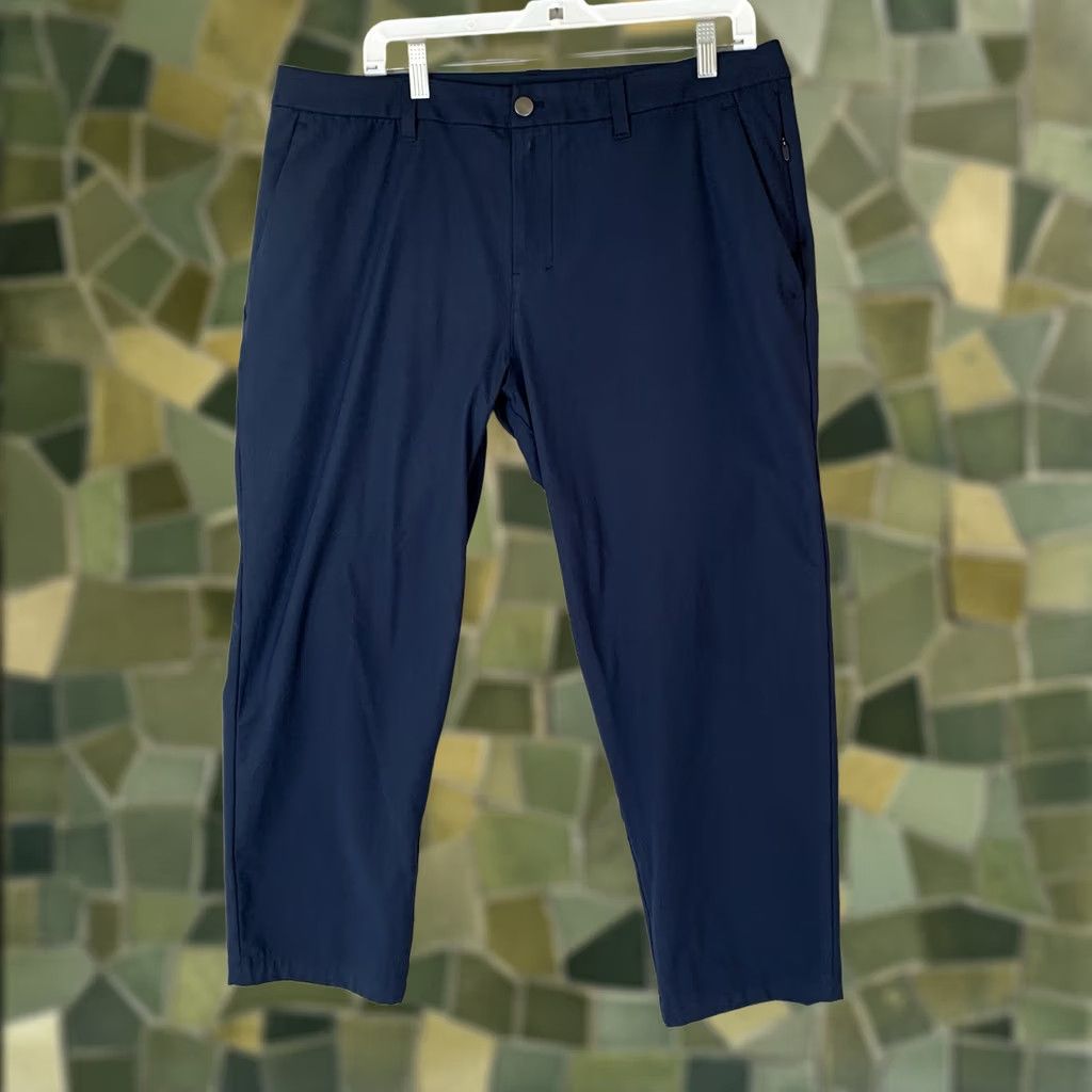 Lululemon Lululemon Pant Men 36 Blue Classic Fit Warpstreme Chino Tapered Zip Button Pockets Slimming Comfortable Size US 36 / EU 52 - 1 Thumbnail