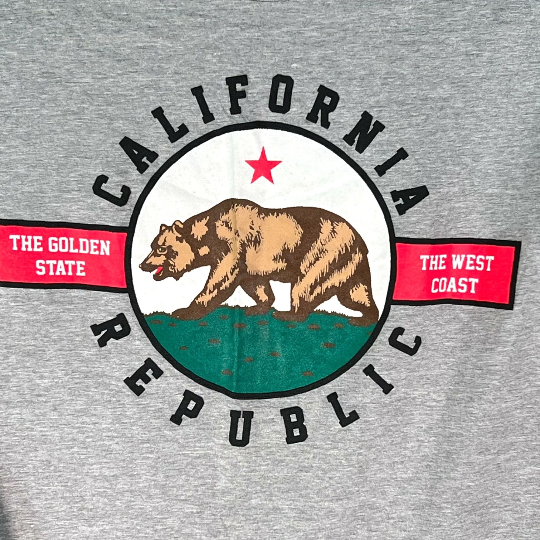 Vintage California Republic T Shirt Mens 3XL The Golden State Gray Eighty Eight T Shirt Graphic Print Cotton 100% Crew Neck Long Sleeve Casual Men Size US XXL / EU 58 / 5 - 2 Thumbnail