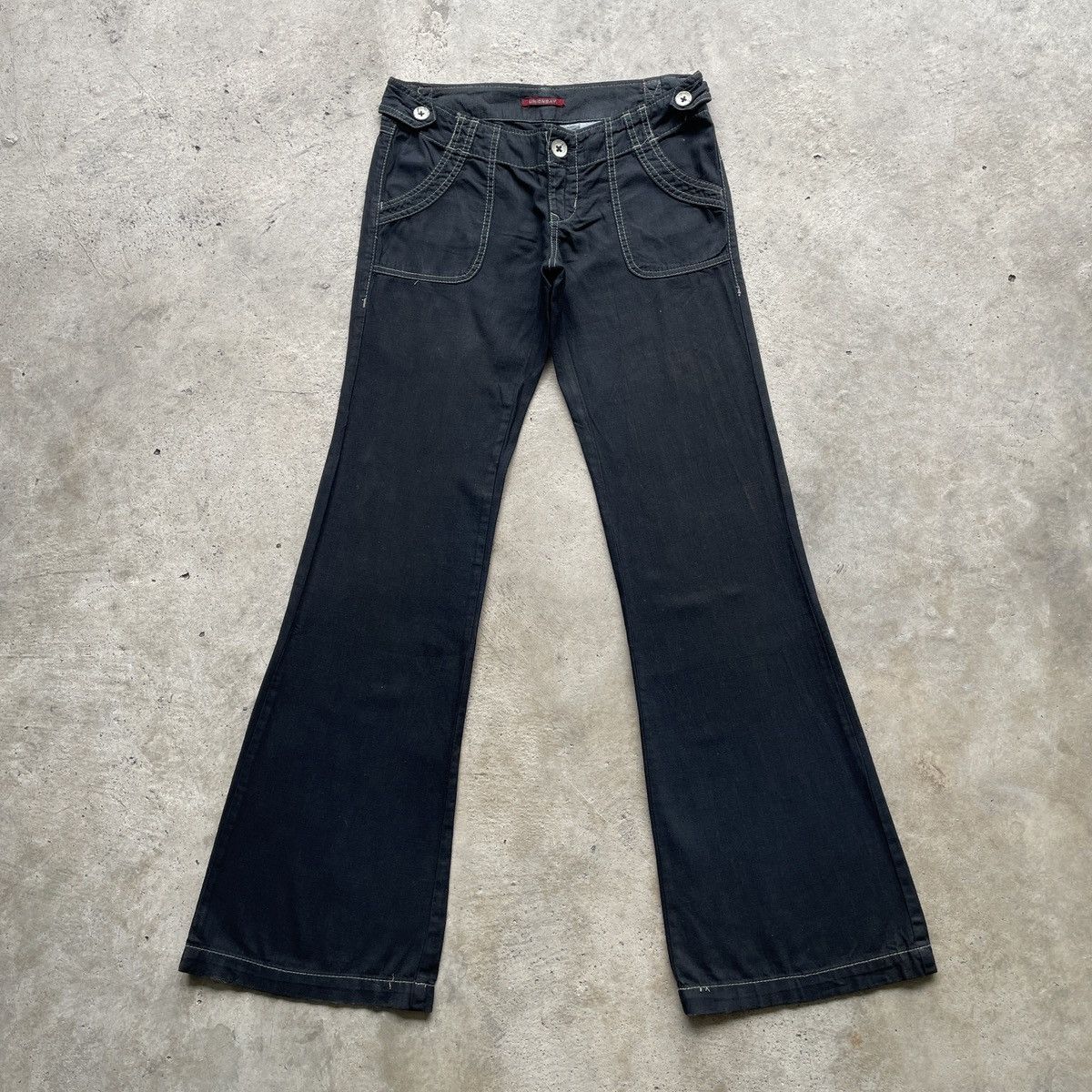 Japanese Brand Vintage UnionBay Japan Black FLARE Trousers Casual Pants Size US 31 - 1 Thumbnail