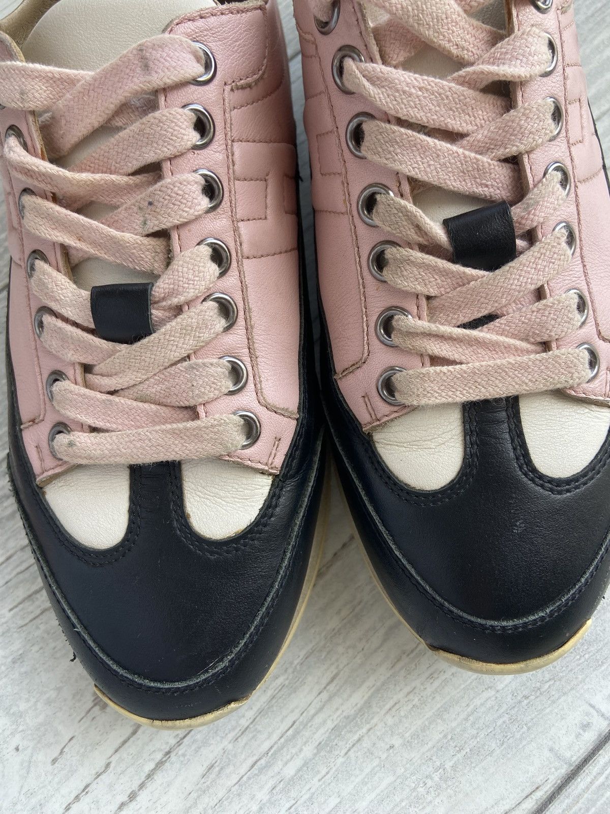 Hermes Hermes Leather Goal Sneakers Size US 7 / IT 37 - 10 Thumbnail