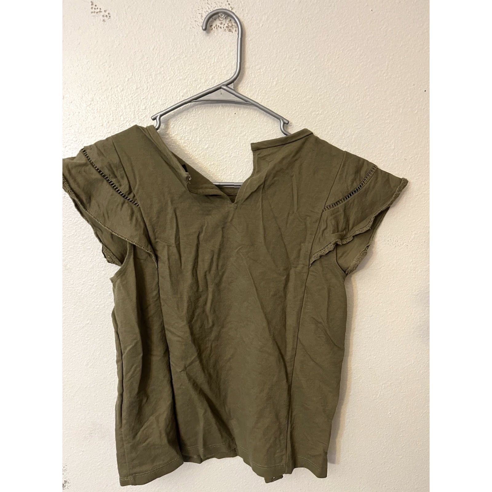 Ann Taylor VINTAGE Ann Taylor Blouse Shirt Womens PS Cap Sleeve Green 90s Petite Small Green Cap Sleeve US PS Womens Size S / US 4 / IT 40 - 2 Thumbnail