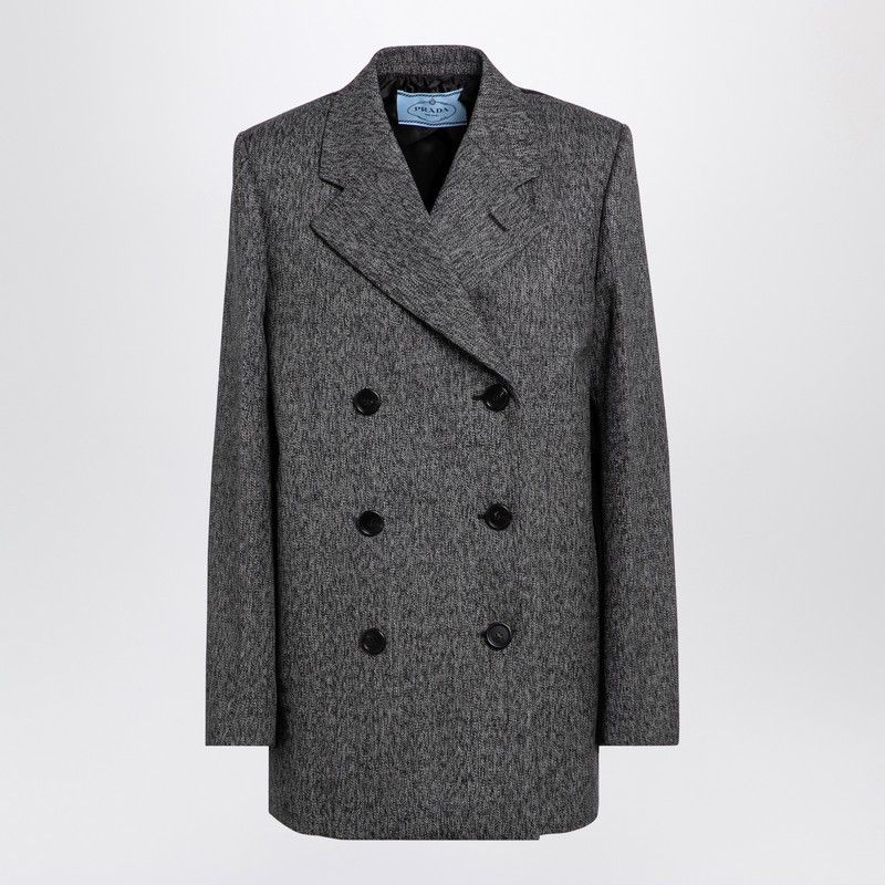 Prada Prada Double-Breasted Jacket In Prince Of Wales Size S / US 4 / IT 40 - 1 Thumbnail