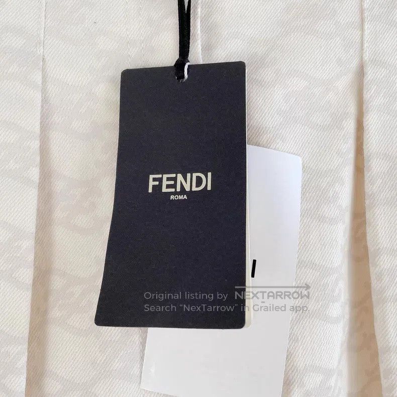 Fendi Fendi White Printed Shorts Size 42" / US 20 - 9 Thumbnail