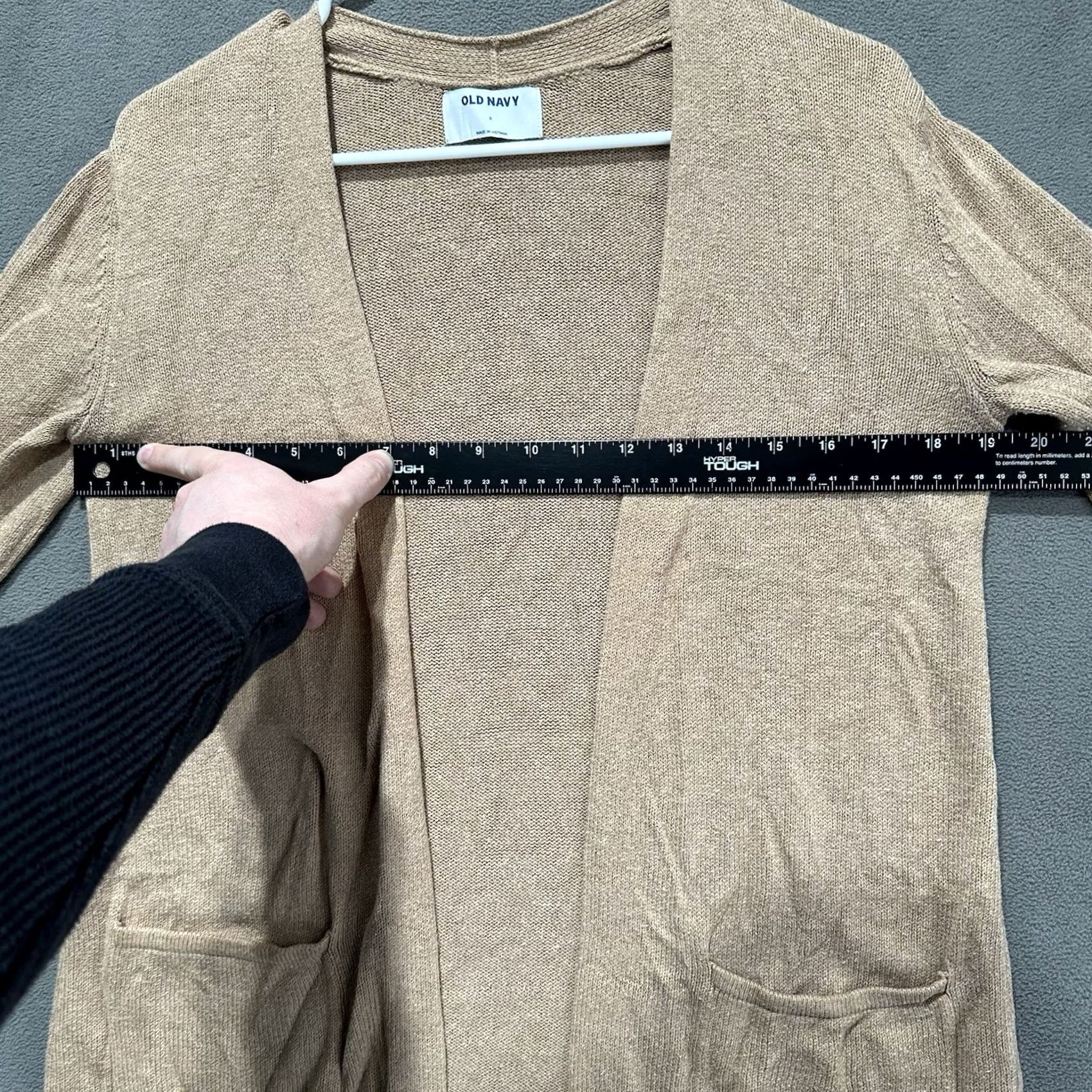 Old Navy Old Navy Sweater Womens S Beige Cardigan Tan Open Front Knit Pockets EUC Size S / US 4 / IT 40 - 6 Thumbnail