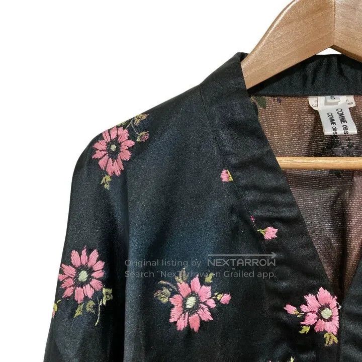 Comme des Garcons Comme Des Garcons Retro floral embroidery jacquard long sl Size S / US 4 / IT 40 - 3 Thumbnail