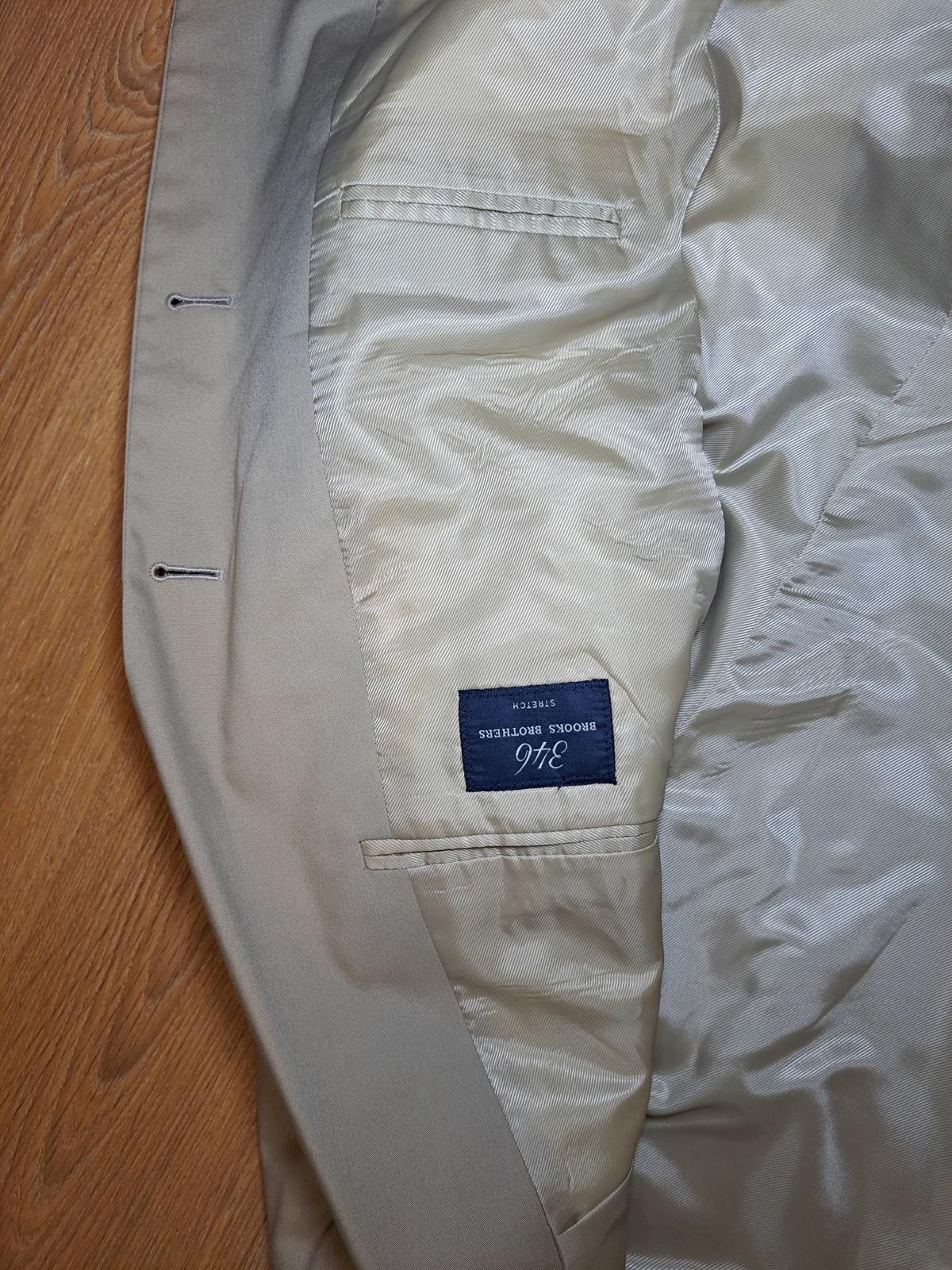 Brooks Brothers VINTAGE Brooks Brothers Sport Coat Mens 41R Beige Cotton Size 42R - 9 Thumbnail