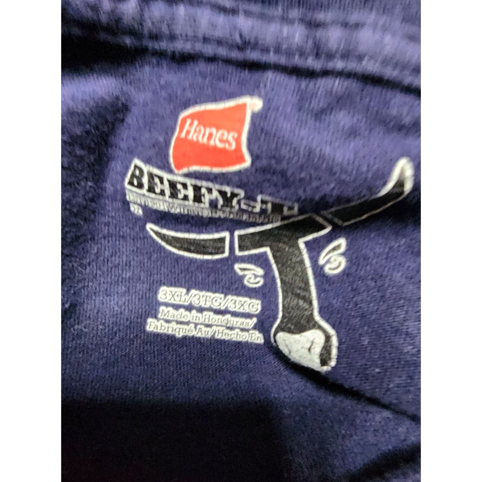 Hanes Mens T-Shirt Harley Davidson Graphic Tee 3XL Hanes Beefy-T Blue Crew Neck Short Sleeve Vintage None Size US XXL / EU 58 / 5 - 4 Thumbnail
