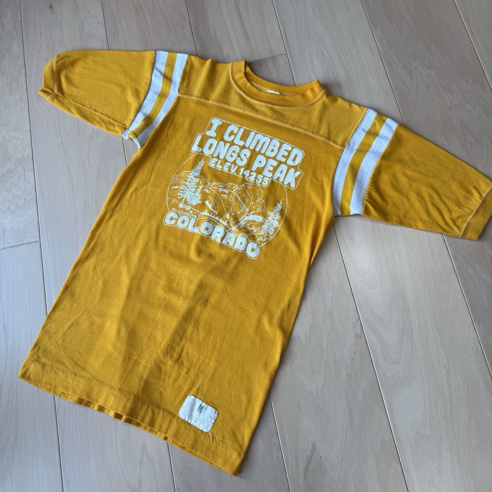 Vintage Vintage I Climbed Longs Peak Shirt M Yellow 70s Made in USA Size US M / EU 48-50 / 2 - 7 Thumbnail