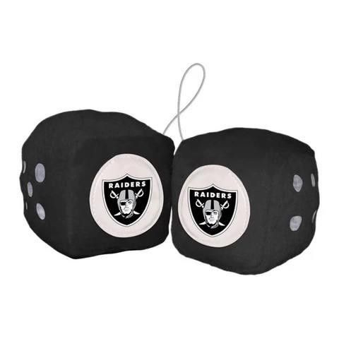 Designer Los Angeles Raiders Fuzzy Dice New Size ONE SIZE - 1 Thumbnail