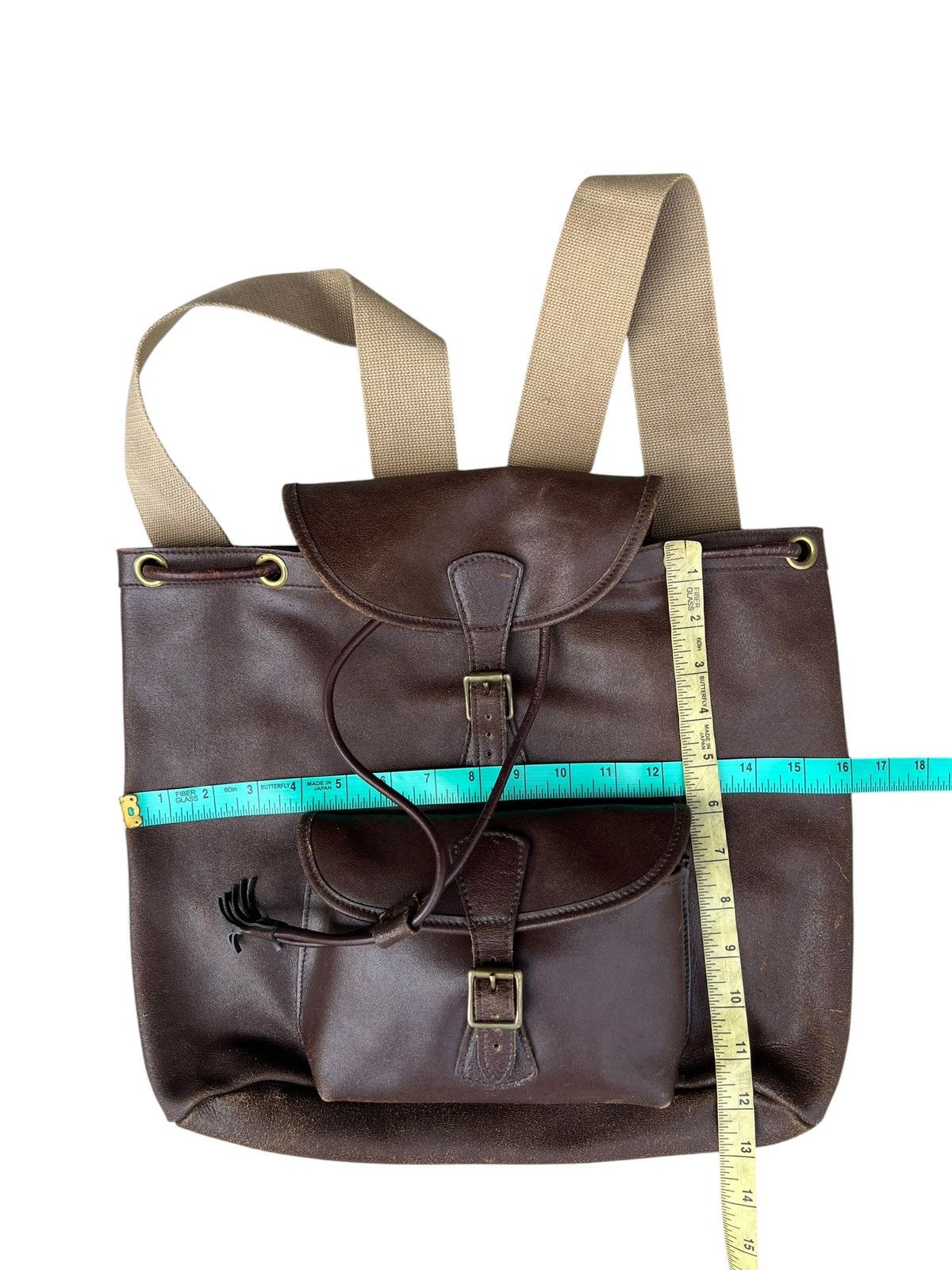 Leather VTG J&M Davidson Distress Blistered Leather Backpack Bag Size ONE SIZE - 3 Thumbnail