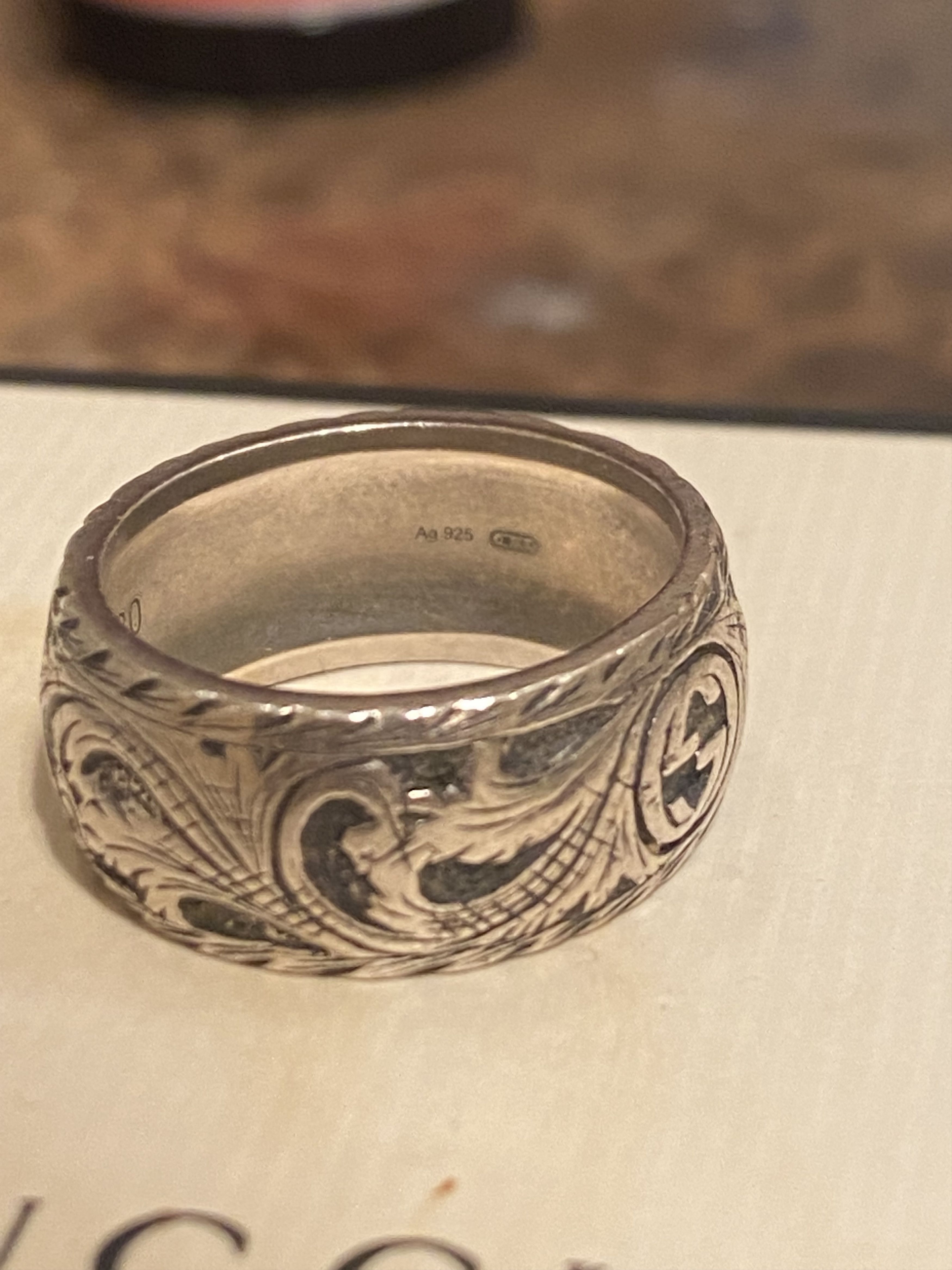 Gucci Thin silver ring with feline head Size ONE SIZE - 6 Thumbnail