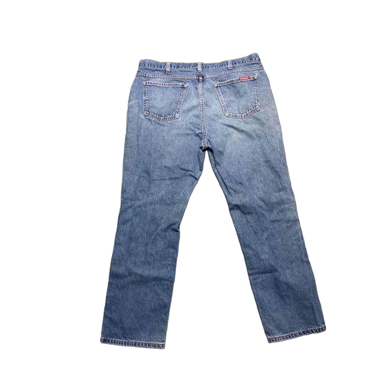 Dickies VINTAGE Dickies Jeans Baggy Straight Loose Relaxed Fit Skater Faded 38x31 Blue 90s Mens Jeans Size US 38 / EU 54 - 1 Thumbnail