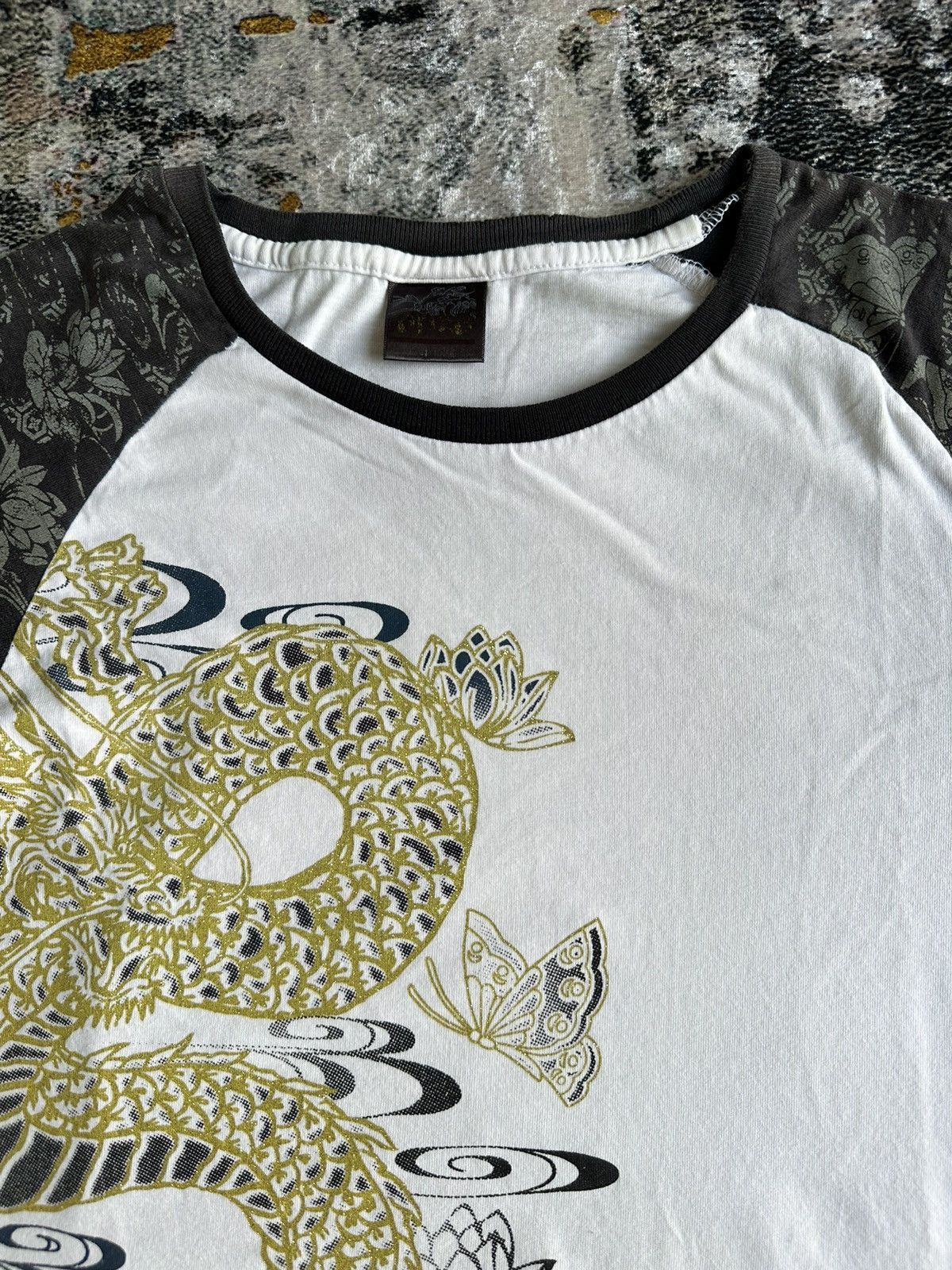 20471120 JAPANESE DRAGON BUTTERFLY OBLO SUKAJAN STYLE Size US L / EU 52-54 / 3 - 3 Thumbnail