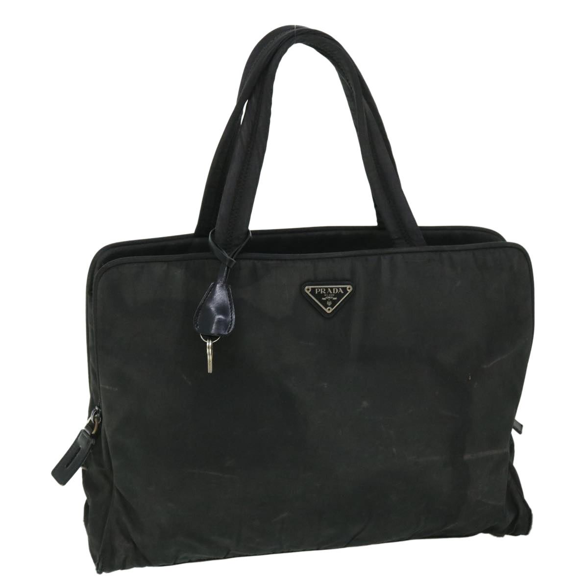 image of Prada Hand Bag Nylon Black Auth 53701, Women's