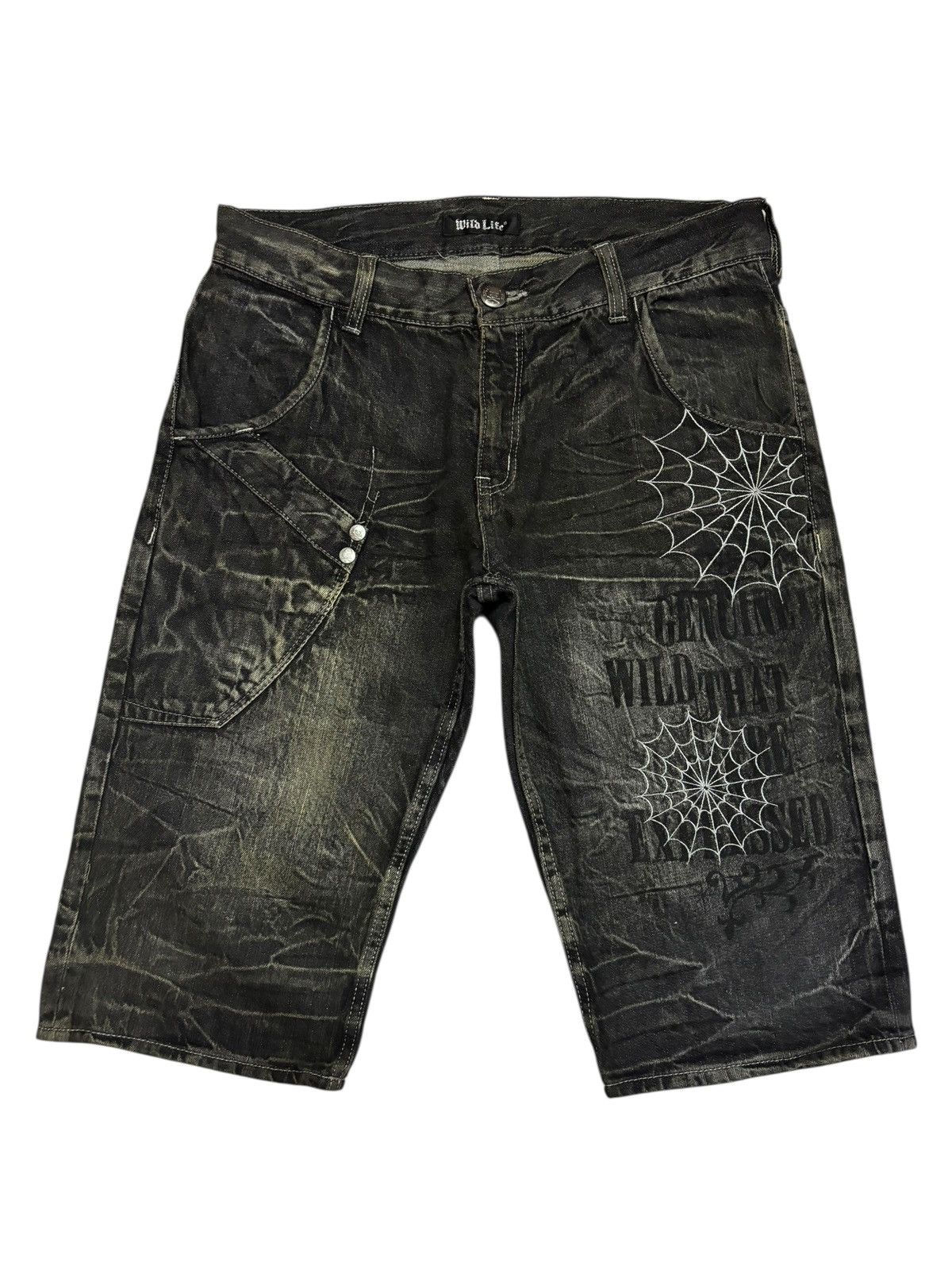 Japanese Brand Vtg Wild Life Japan Short Jeans Size US 34 / EU 50 - 1 Thumbnail