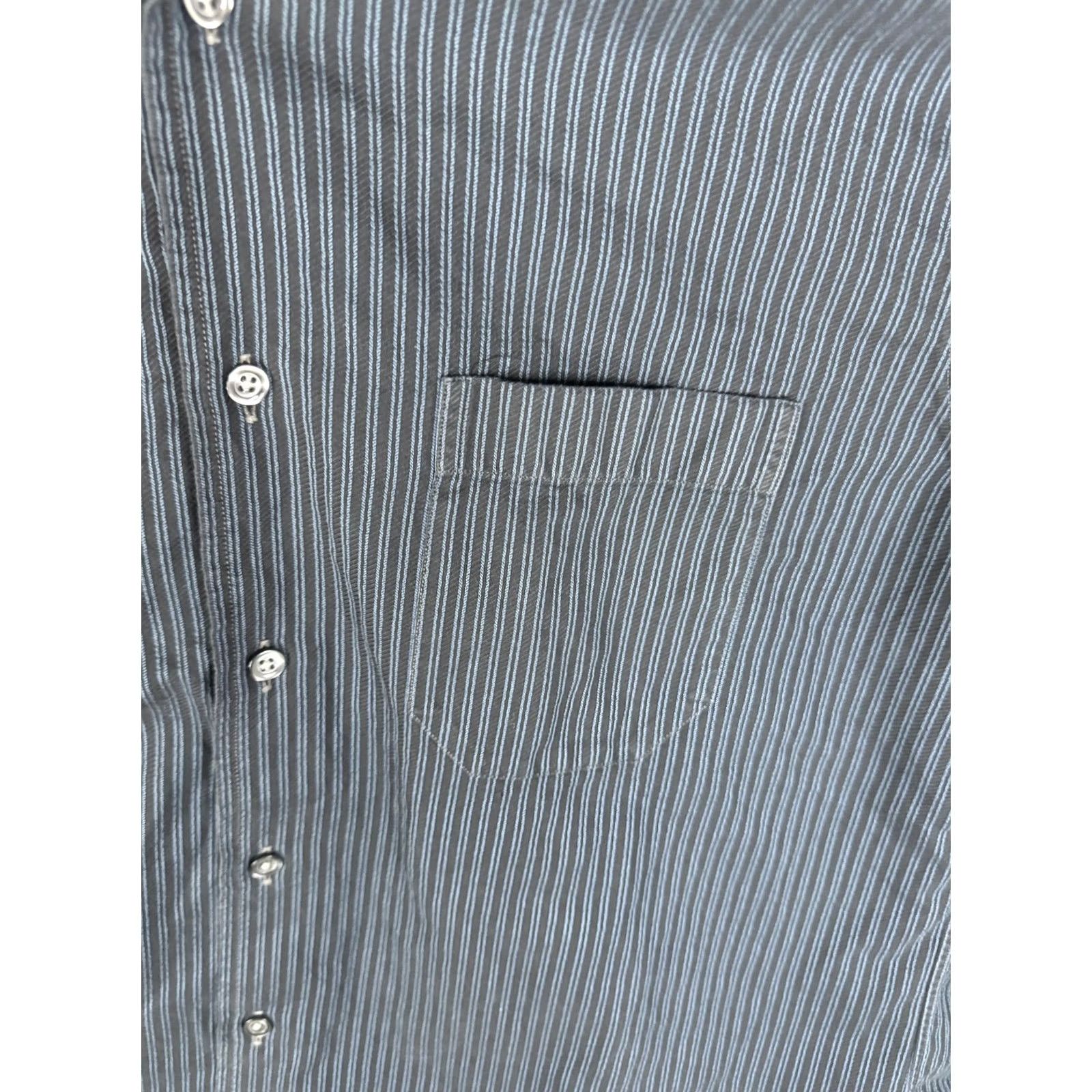 Corneliani Corneliani ID Shirt Mens M Dress Shirt Striped Long Sleeve Blue Black Italy Button Front Collar Size US M / EU 48-50 / 2 - 4 Thumbnail