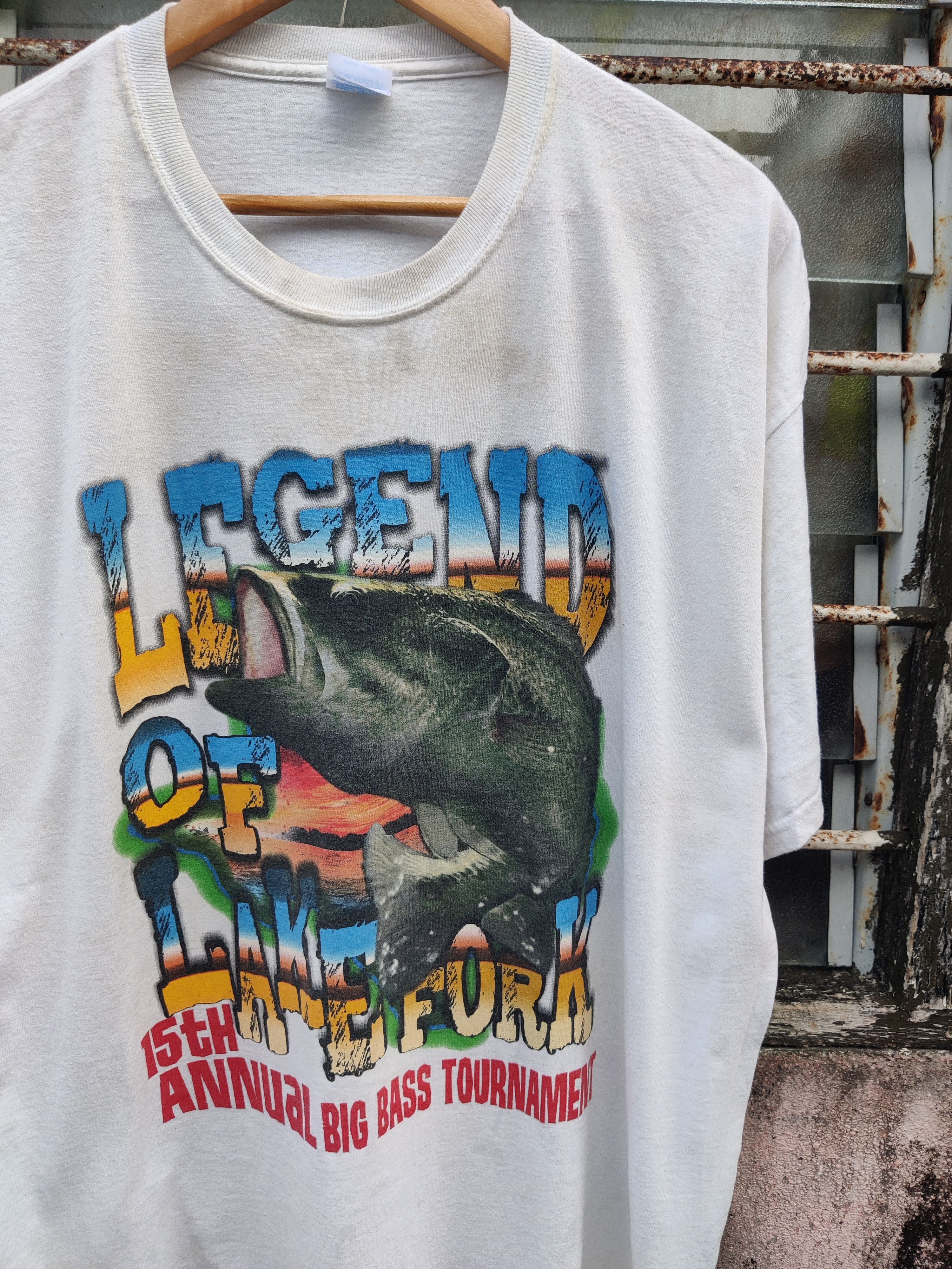 Vintage Vintage Legend Big Bass Fishing Overprint Shirt Size US XXL / EU 58 / 5 - 3 Thumbnail