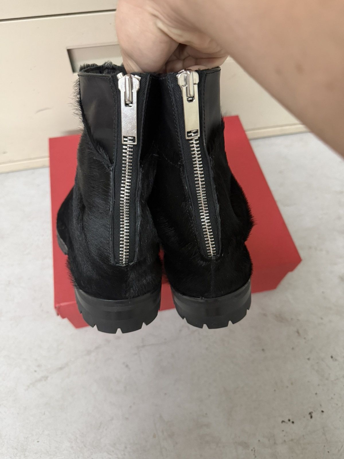 424 424 Black Pony Hair Marathon Boot Size US 7 / EU 40 - 6 Thumbnail