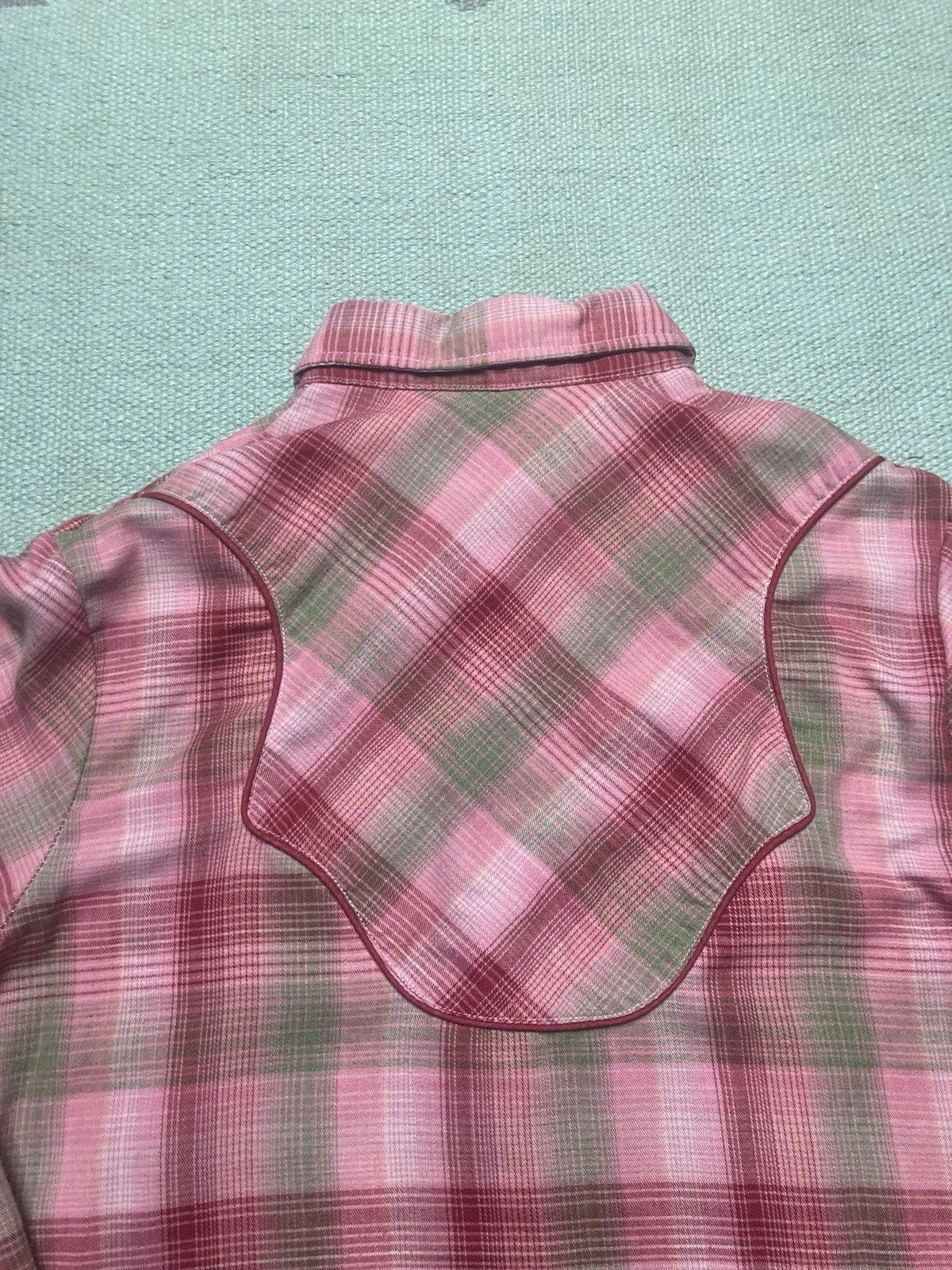 Vintage Vtg 70s Pearl snap shirt wrangler western plaid women’s 36 Size M / US 6-8 / IT 42-44 - 7 Thumbnail