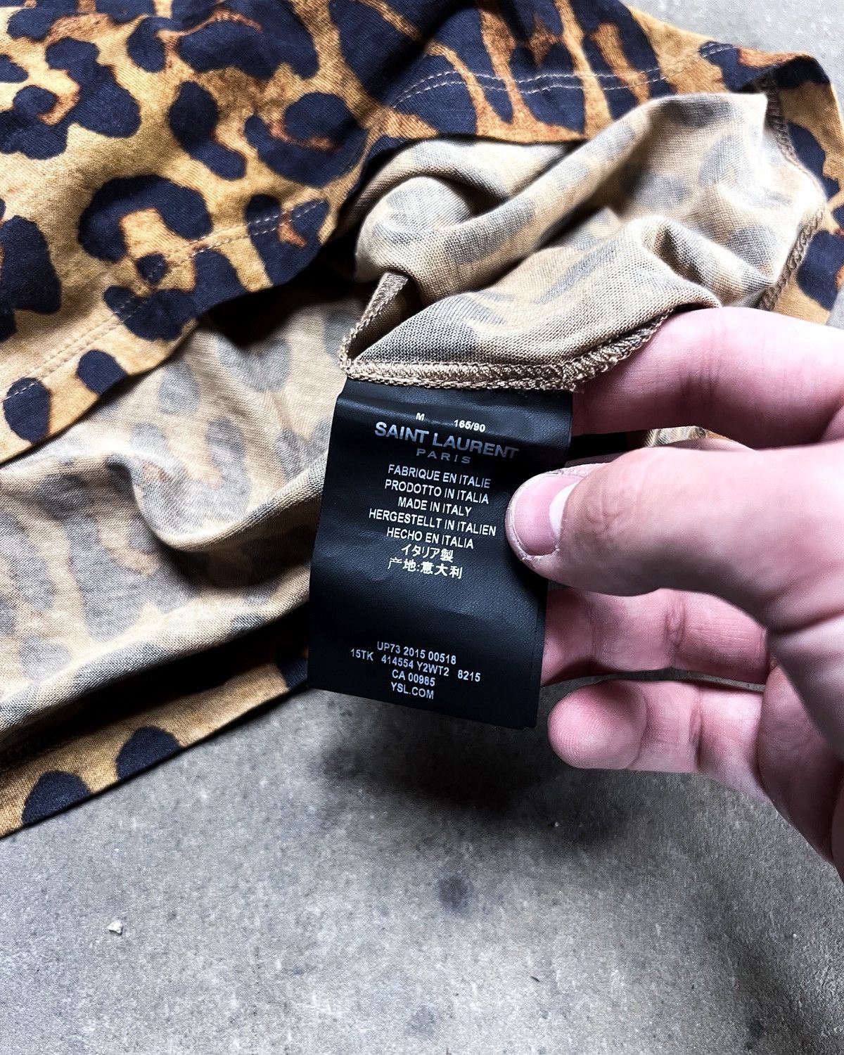 Saint Laurent Paris S/S15 CHEETAH T-SHIRT BY HEDI SLIMANE Size US M / EU 48-50 / 2 - 5 Thumbnail