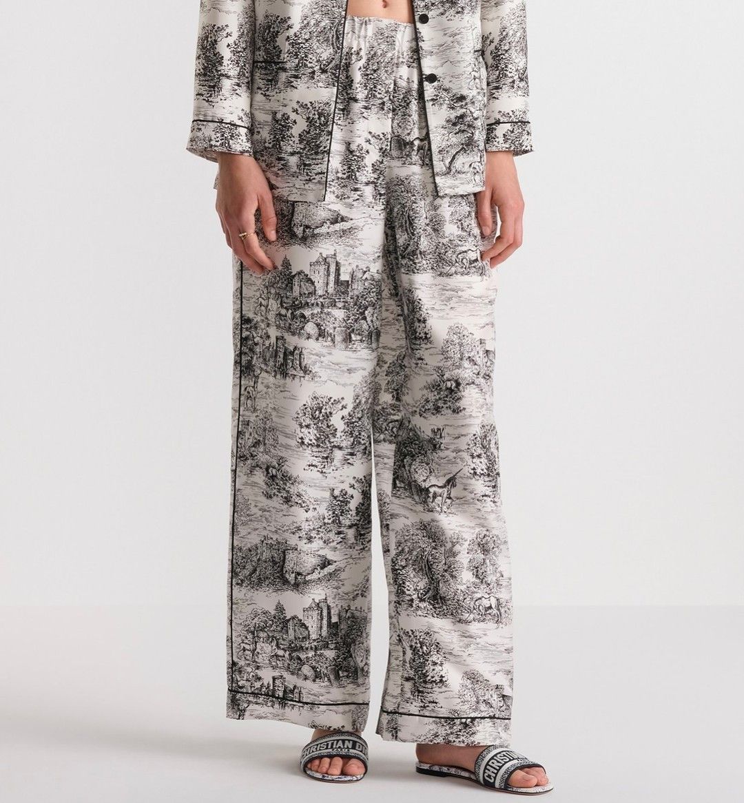 Dior o1bcso1str0126 Pants in Silk Size 26" / US 2 / IT 38 - 3 Thumbnail