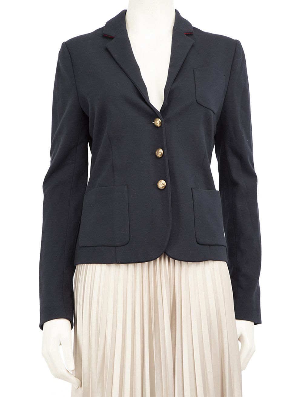 Navy Button Up Blazer