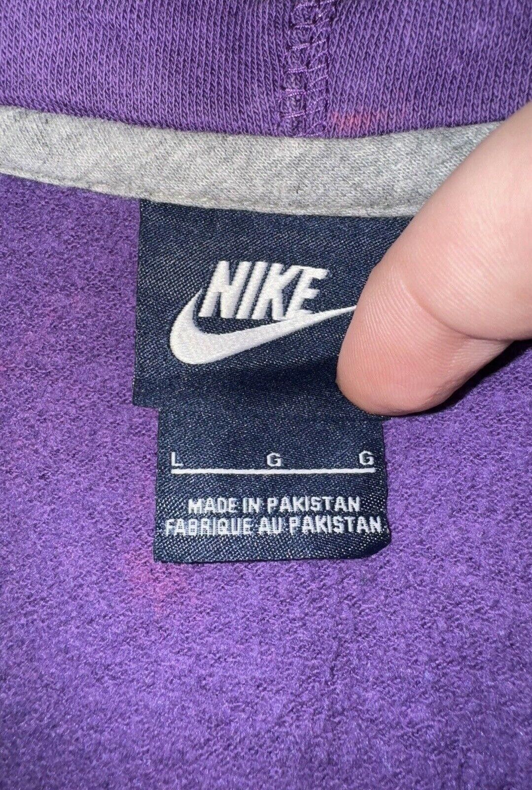 Nike Vintage Nike Y2K Plum Purple Full Zip Hoodie Sz L RARE Size US 34 / EU 50 - 6 Thumbnail