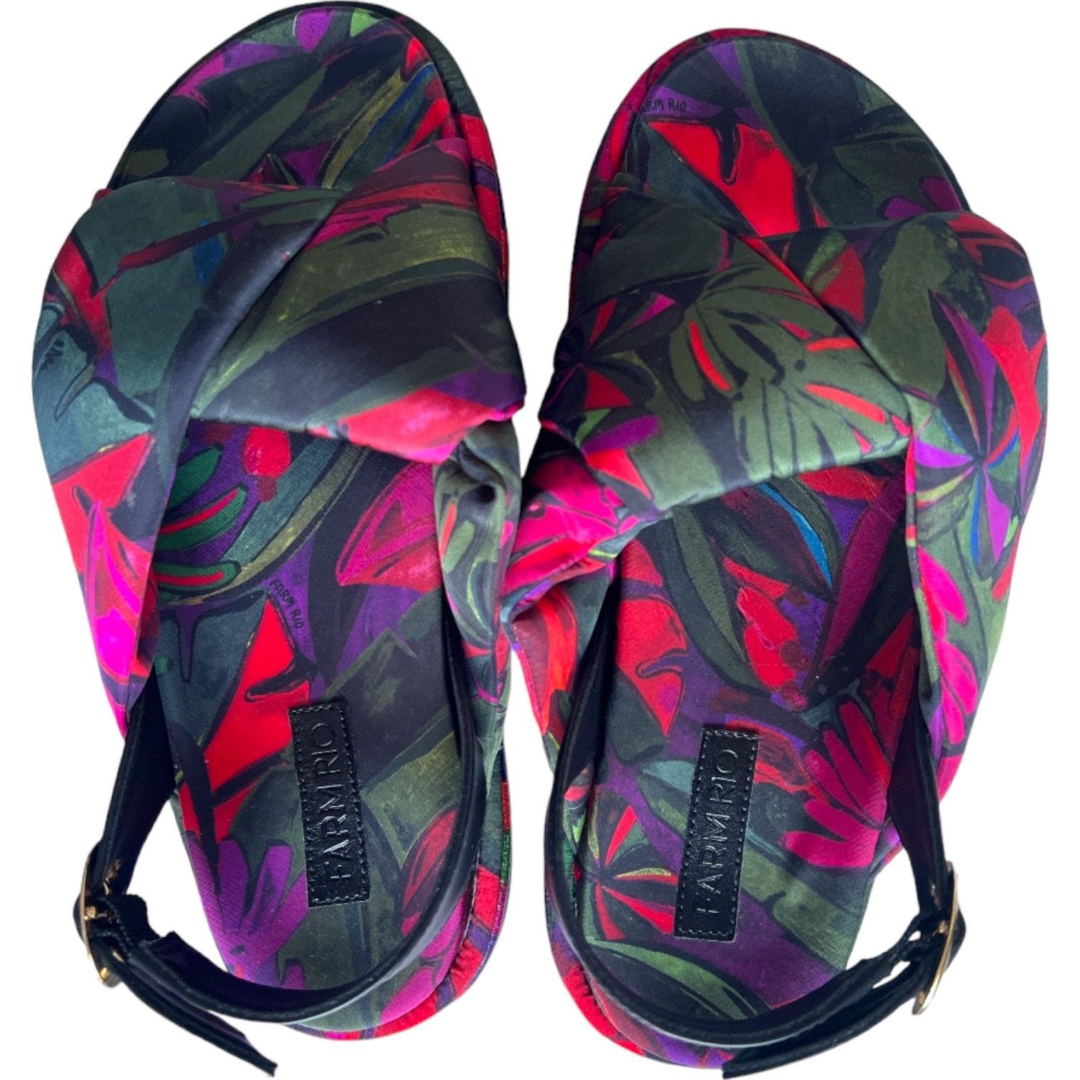 Farm Rio FARM Rio Puff Peep-Toe Slingback Sandals, US7 Size US 7 / IT 37 - 3 Thumbnail