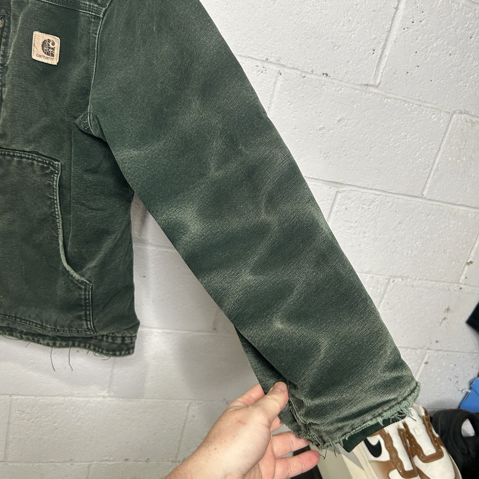 Carhartt Thrashed Carhartt Sandstone Sherpa-Lined Ridge Coat “Spruce” Size US L / EU 52-54 / 3 - 9 Thumbnail