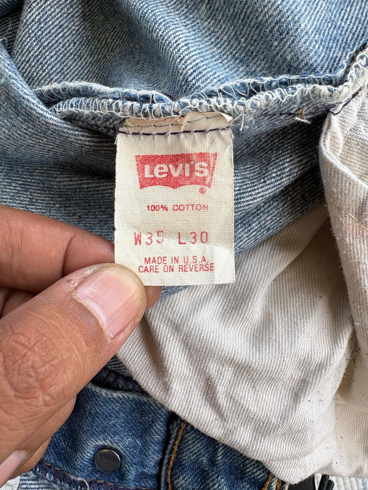 Levi's × Levi's Vintage Clothing Vintage Levi's 501 Distressed Denim Pant Made in USA Size US 34 / EU 50 - 16 Thumbnail