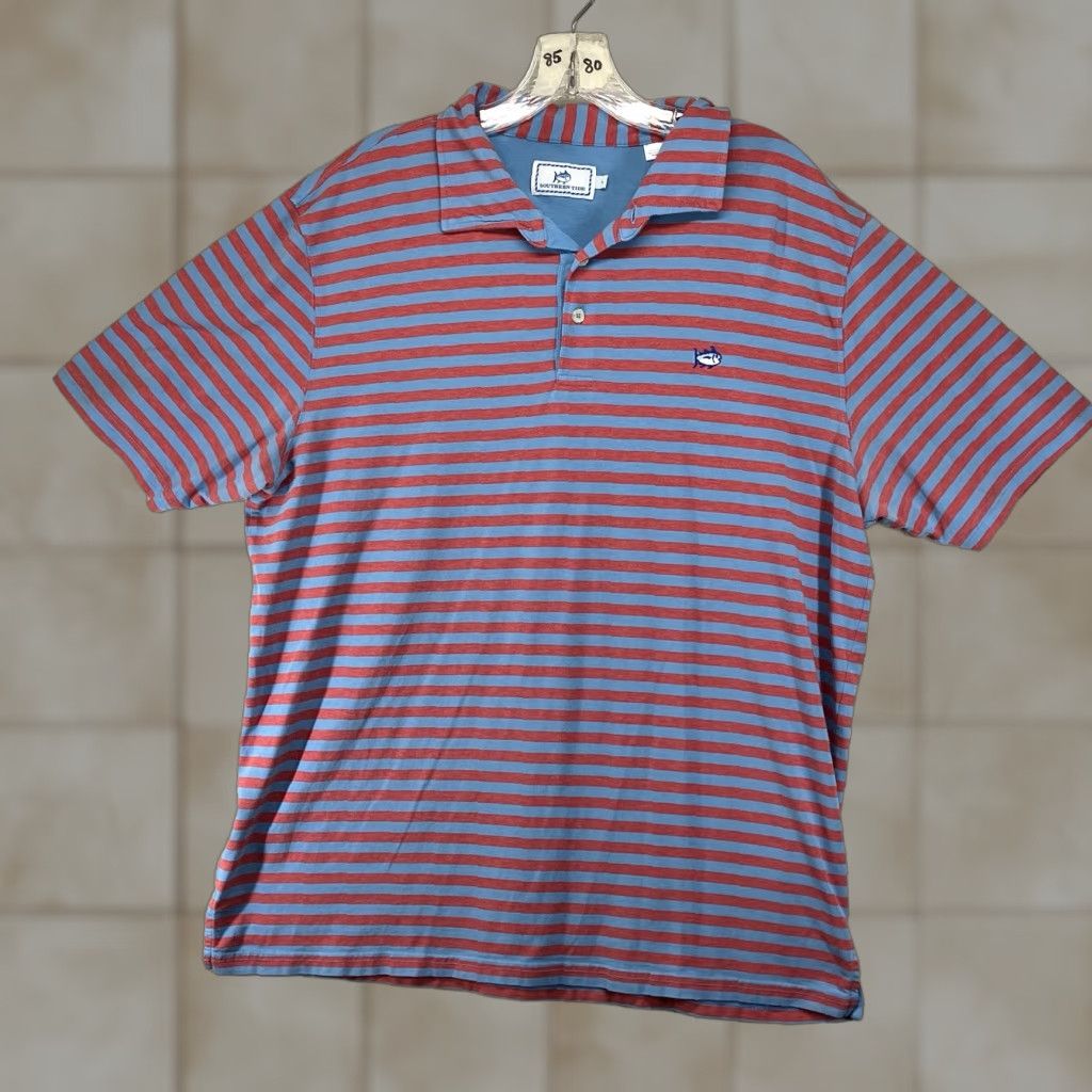 Southern Tide Southern Tide Polo Shirt Mens L Casual Short Sleeve Striped Multicolor Logo Preppy Size US L / EU 52-54 / 3 - 1 Thumbnail