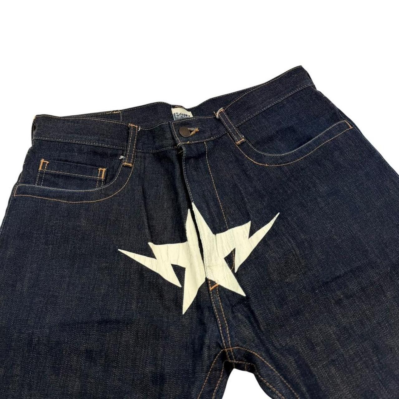 Bape Vintage 2000s Bape Bapesta Twinsta Jeans - Waist 35 Size US 35 - 3 Thumbnail