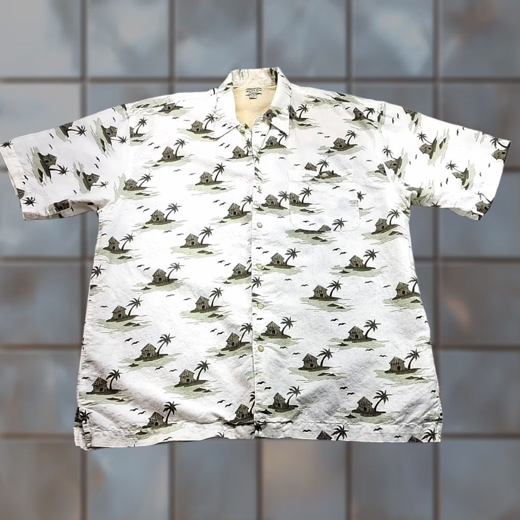 Bugle Boy VINTAGE Bugle Boy Hawaiian Shirt Mens XL Button Up Short Sleeve Tikis Palms Customers Size US XL / EU 56 / 4 - 1 Thumbnail