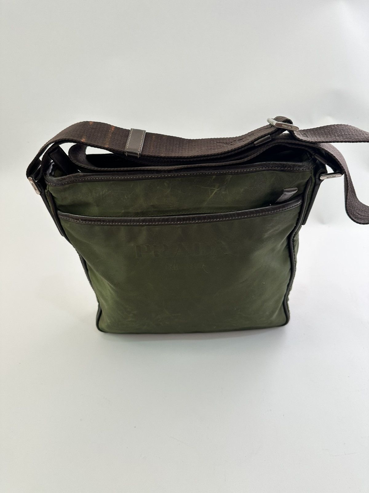 Miu Miu PRADA Tessuto Nylon Flat Messenger Bag Green Size ONE SIZE - 2 Thumbnail