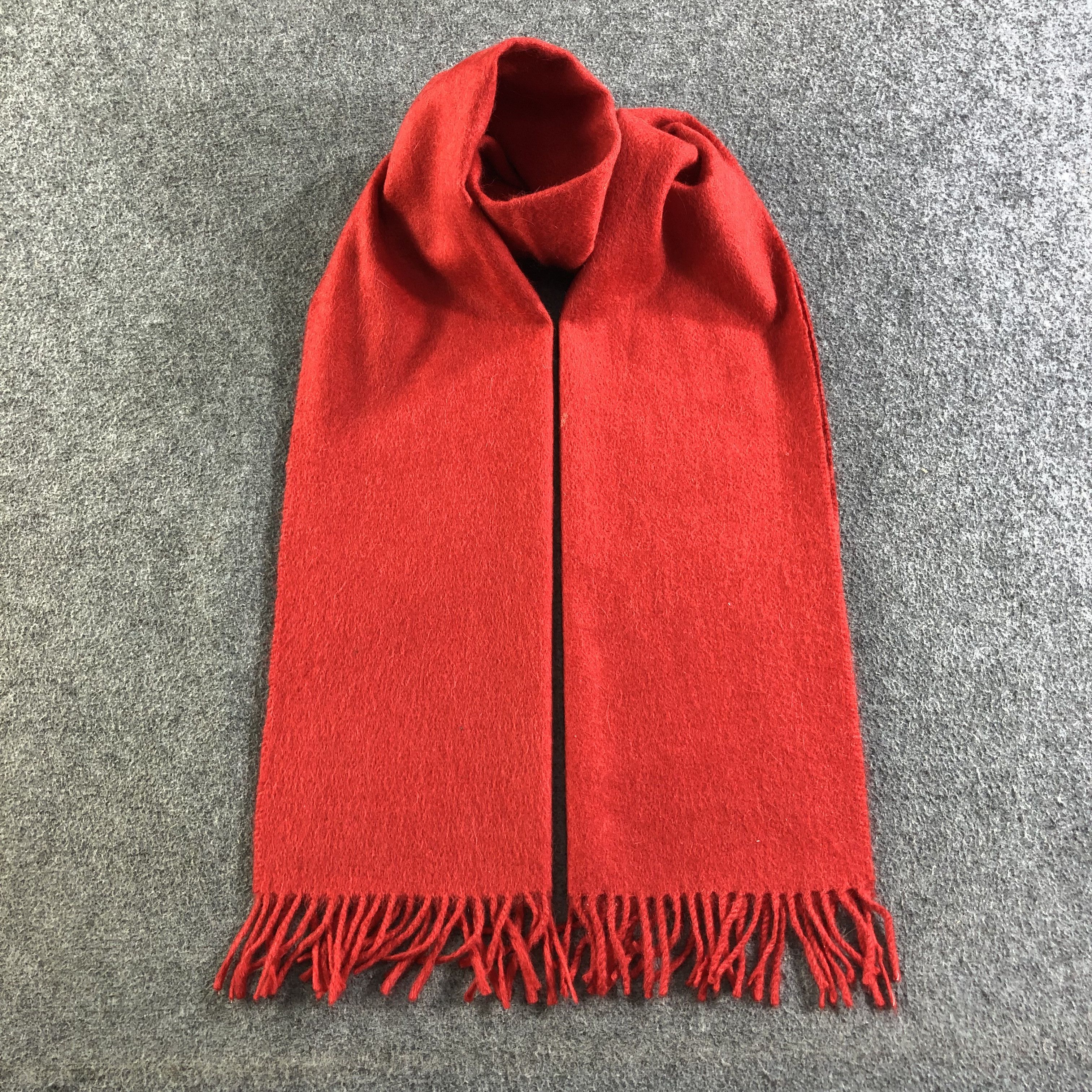 Alfred Dunhill Dunhill Plain Cashmere Scarf Muffler Neckwear V2586 Size ONE SIZE - 1 Thumbnail