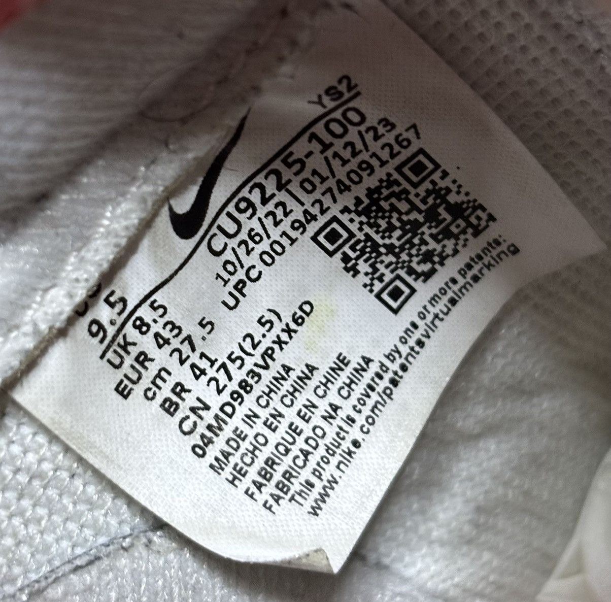 Nike Supreme x Nike Air Force 1 Low Box Logo White 2020 Size 9.5 Size US 9.5 / EU 42-43 - 6 Thumbnail