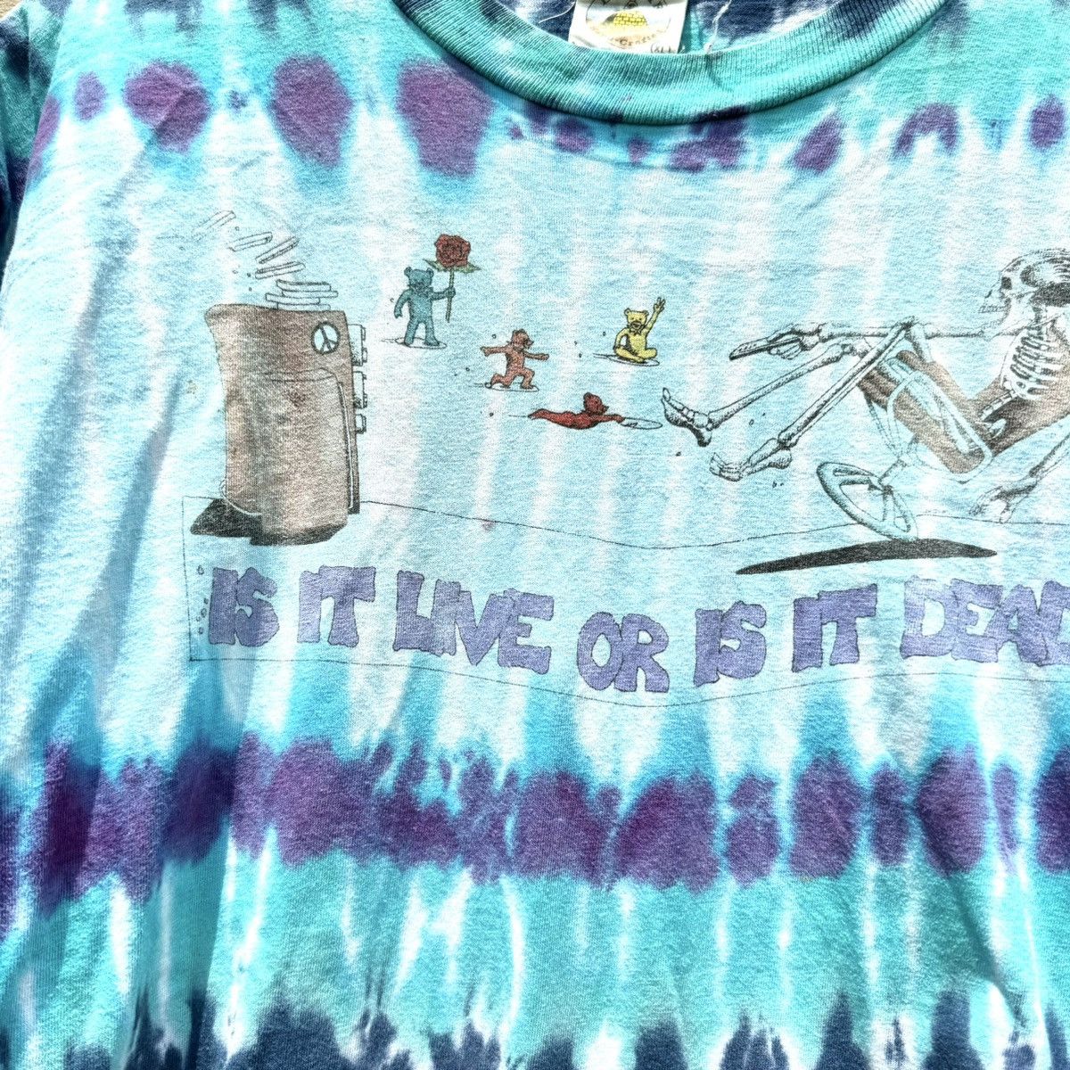 Vintage Vintage Grateful Dead is it live maxell parody rare tee Size US XL / EU 56 / 4 - 3 Thumbnail