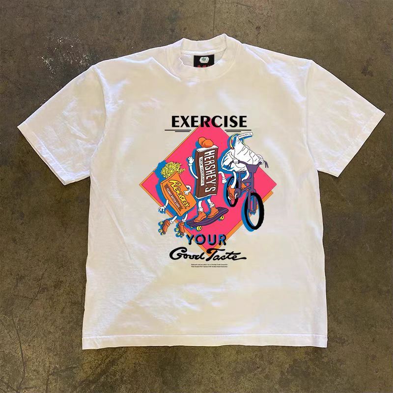 Other White casual retro street sports print t-shirt Size US M / EU 48-50 / 2 - 1 Thumbnail