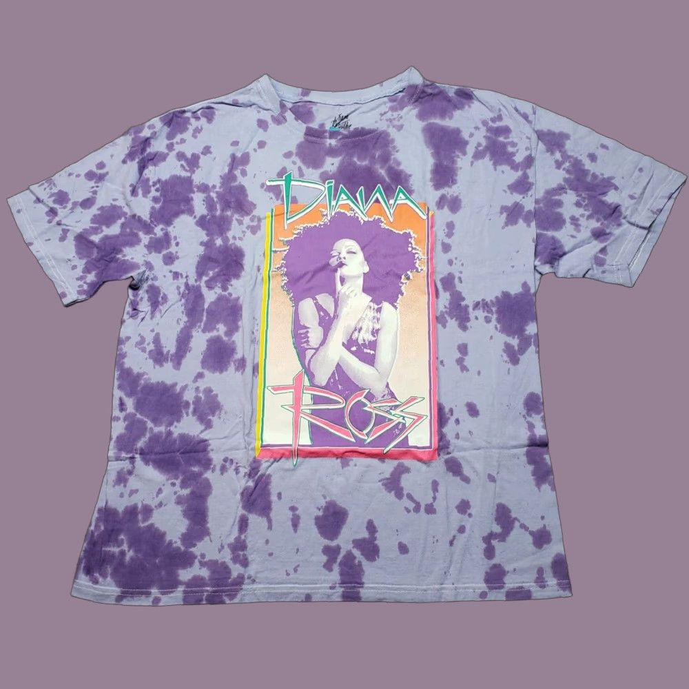 Vintage Rue21 Diana Ross The Boss Apparel T Shirt Womens 2X Purple Graphic Tie Dye New Size XXL / US 16-18 / IT 52-54 - 1 Thumbnail
