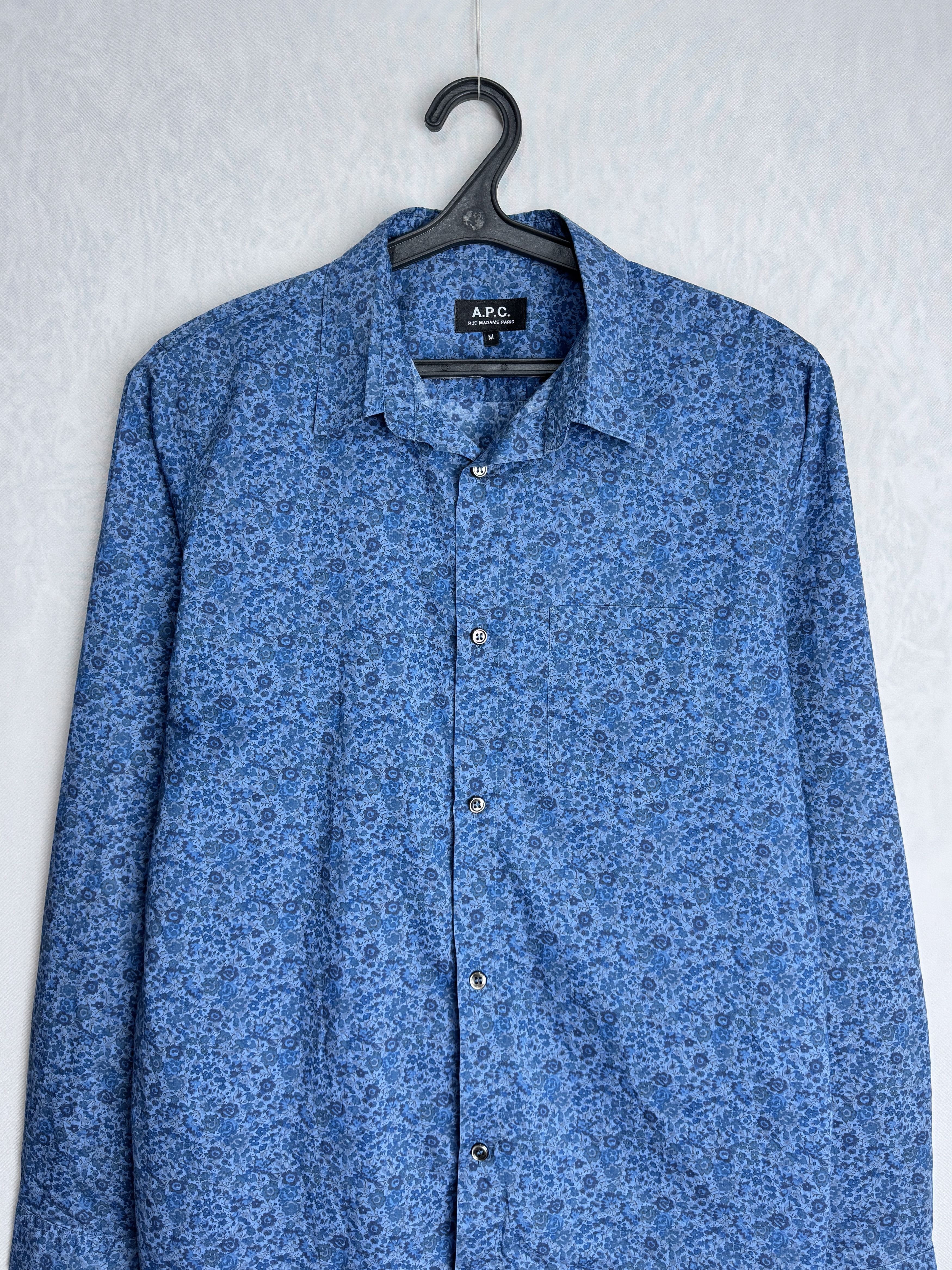 A.P.C. A.P.C. men’s floral cotton button up shirt Size US M / EU 48-50 / 2 - 7 Thumbnail