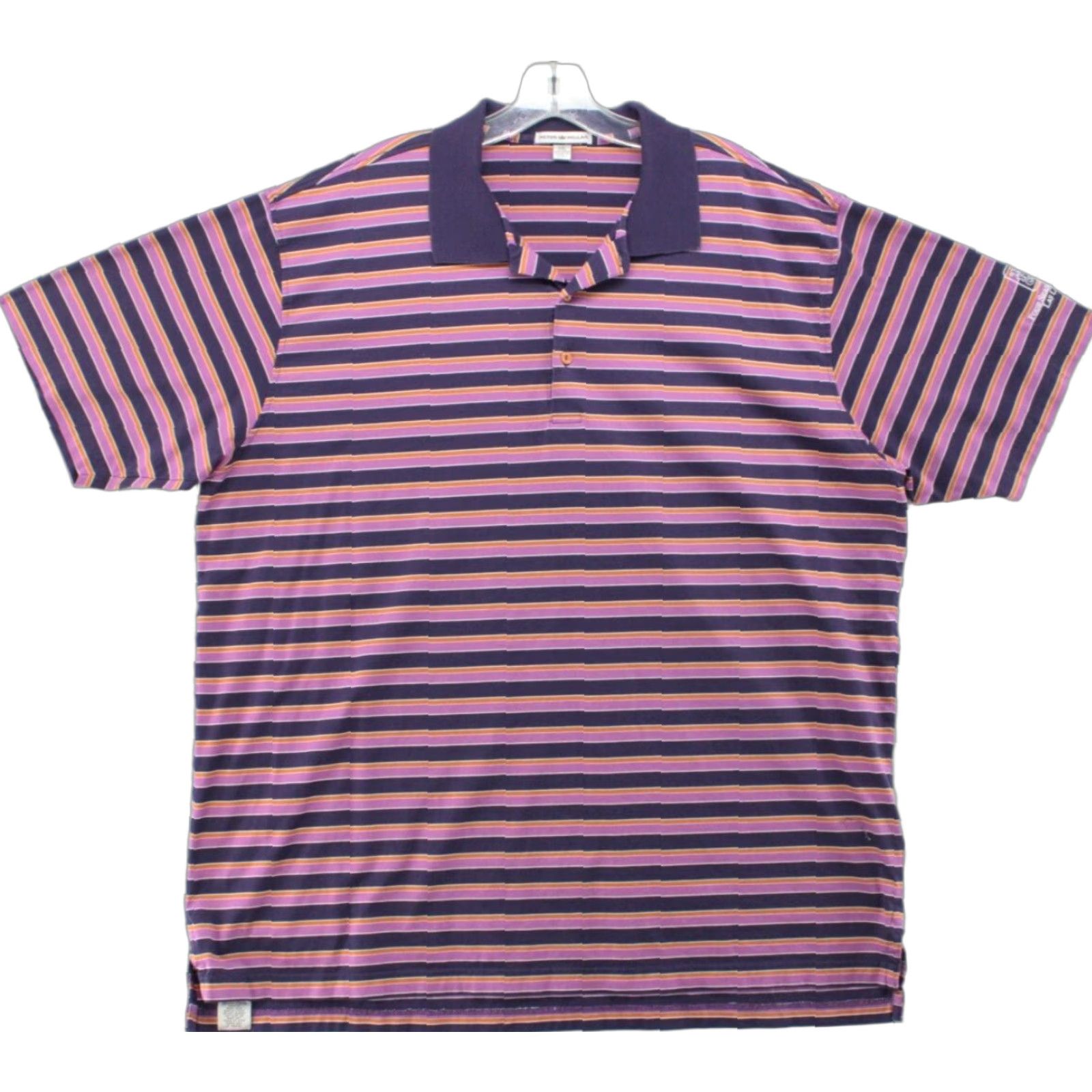 Peter Millar VINTAGE Peter Millar Polo Shirt Men's 2XL Purple Stripe Polo Shirt Men Purple Stripe 100% Cotton Preppy Golf Size US XXL / EU 58 / 5 - 1 Thumbnail