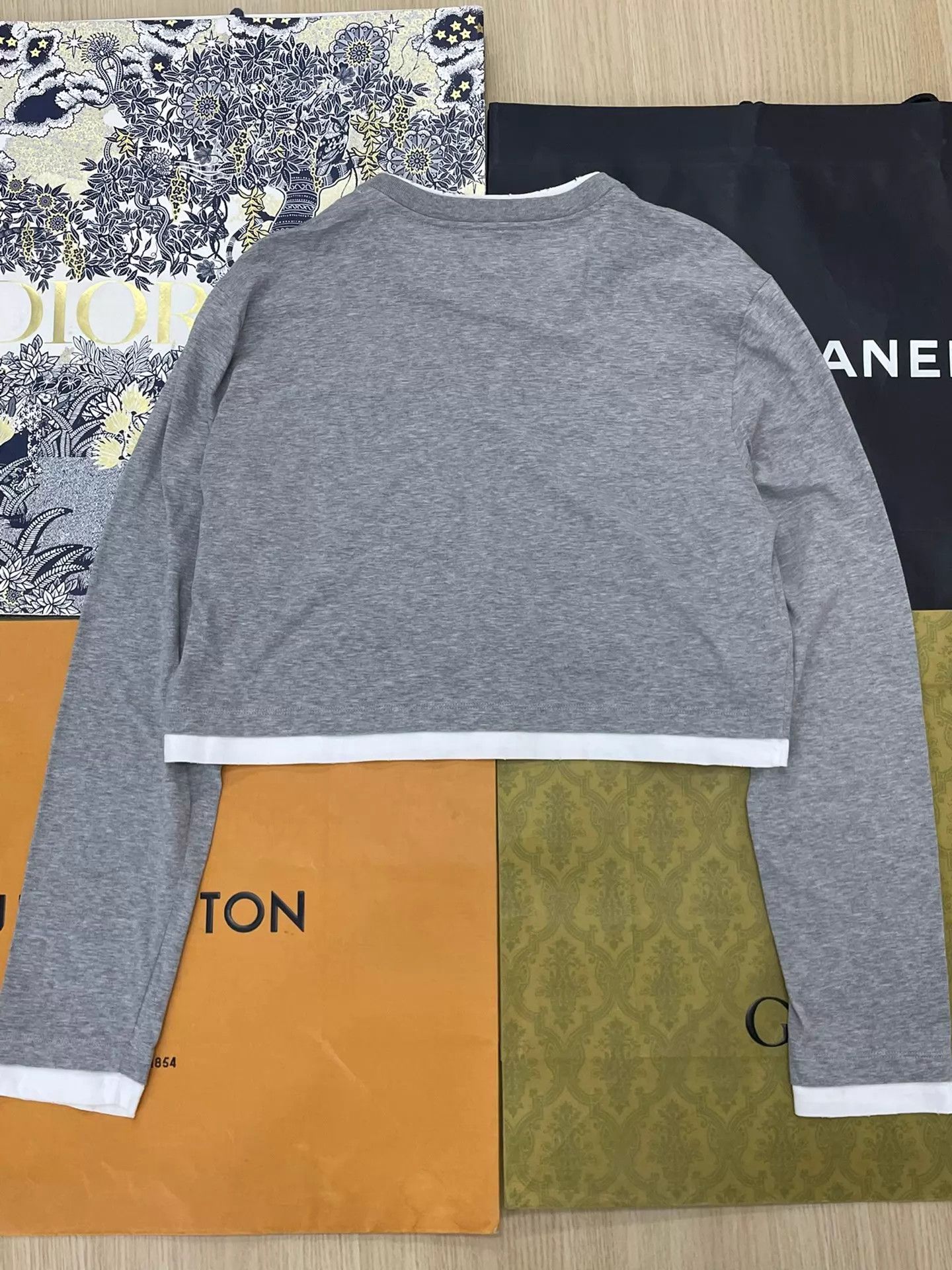 Prada Prada 25 FW gray layered long sleeve tee M new Size XS / US 0-2 / IT 36-38 - 3 Thumbnail