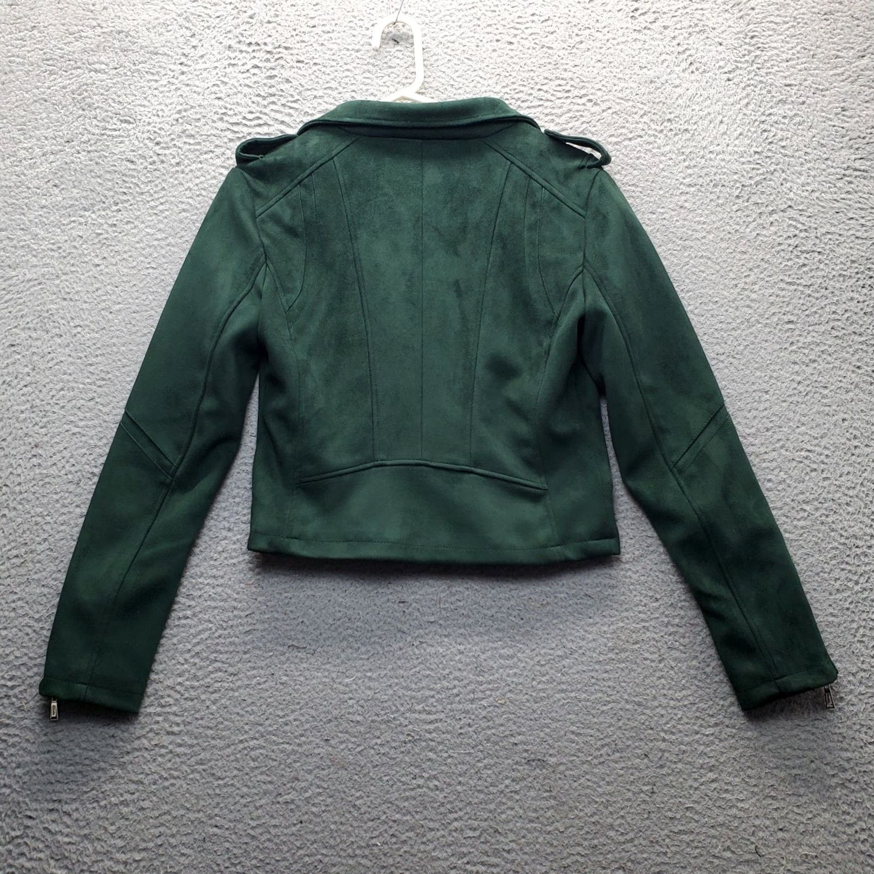 Vintage Joujou Womens Size M Green Vegan Leather Jacket Long Sleeve Full Zip Size M / US 6-8 / IT 42-44 - 2 Thumbnail