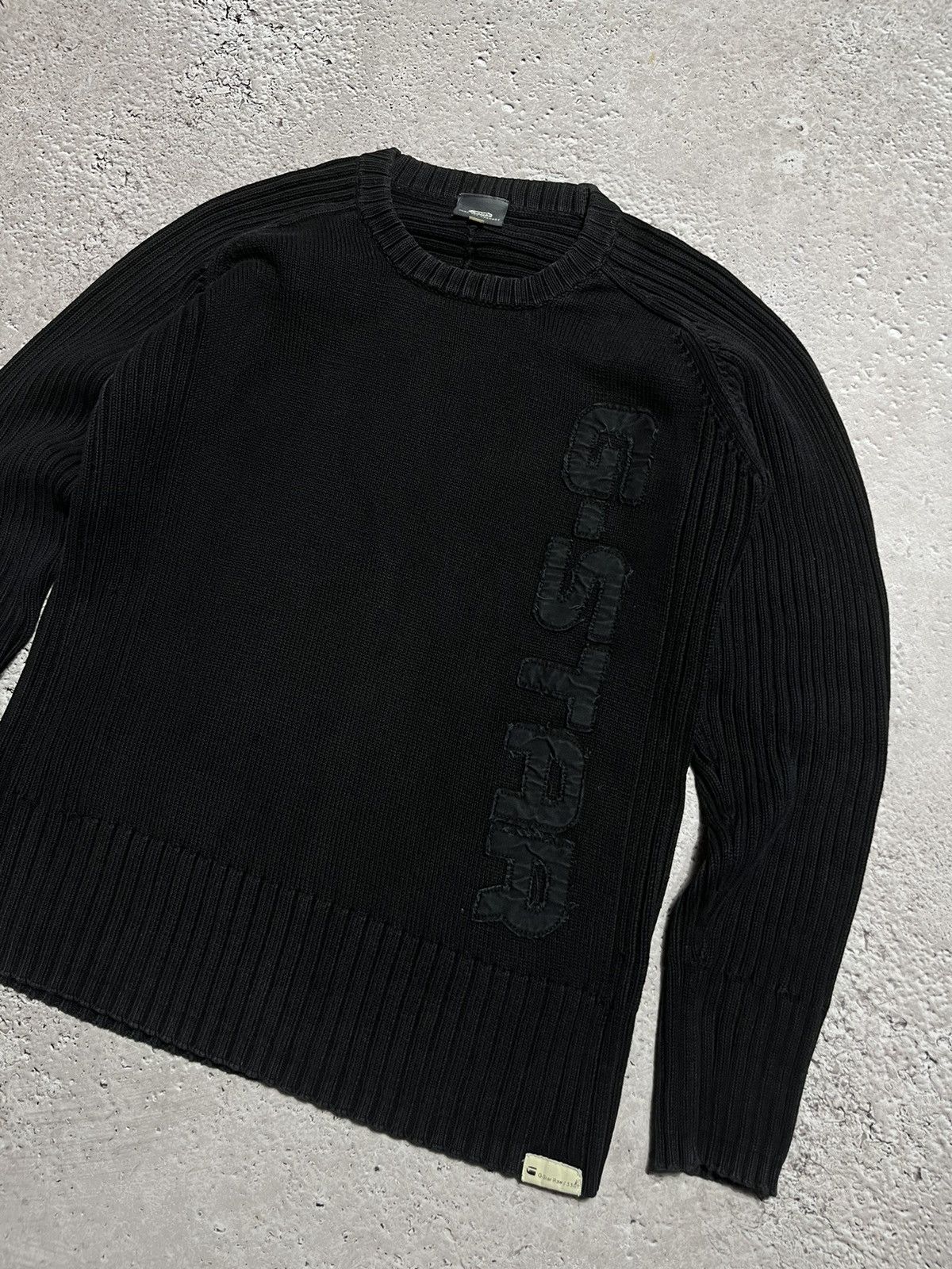 G-Star × Hysteric Glamour Y2K G Star Knit Faded Ribbed Vintage Sweater Size US L / EU 52-54 / 3 - 2 Thumbnail