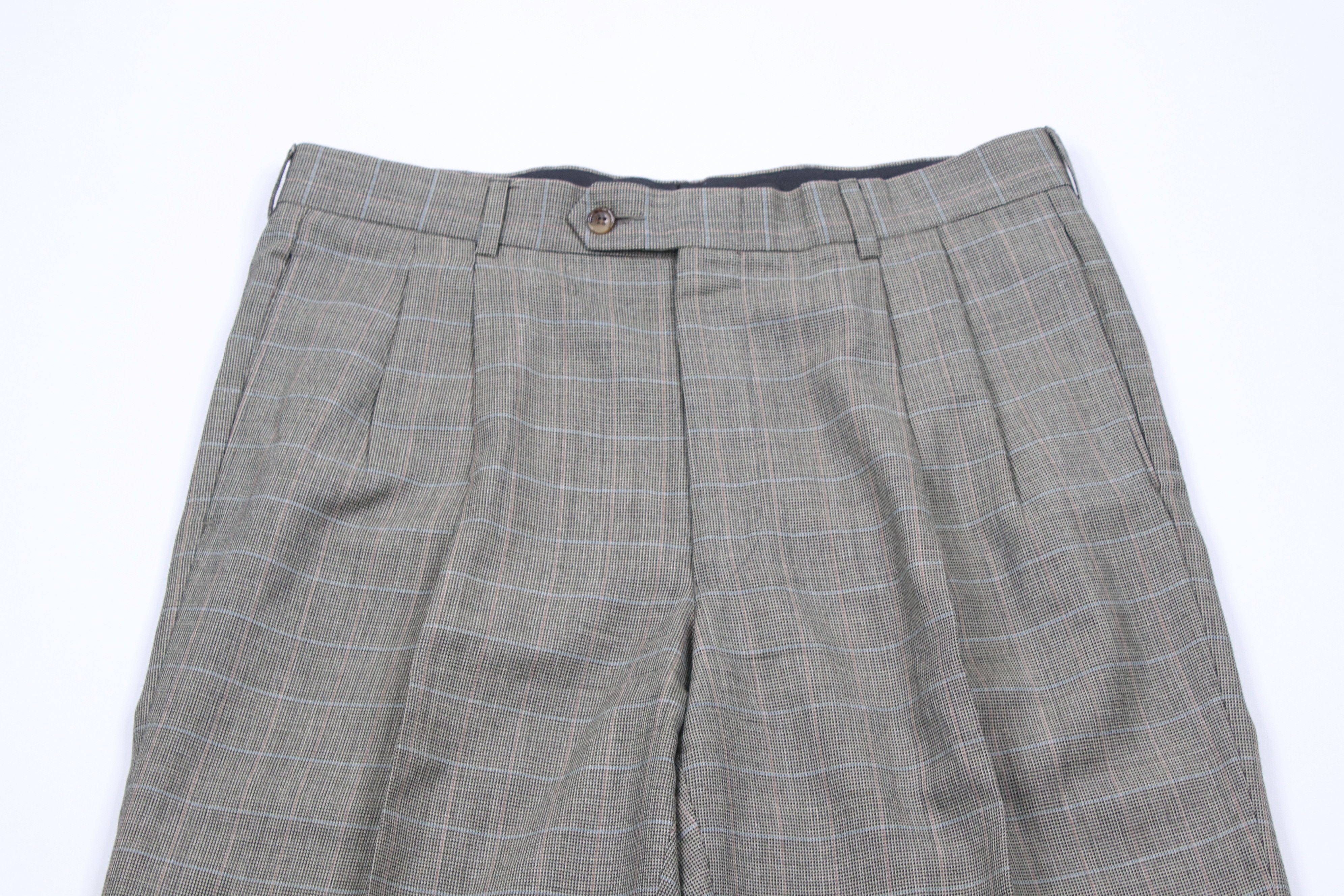 Vintage Vintage 90s Streetwear Wide Leg Chino Pants Houndstooth Size US 34 / EU 50 - 2 Thumbnail