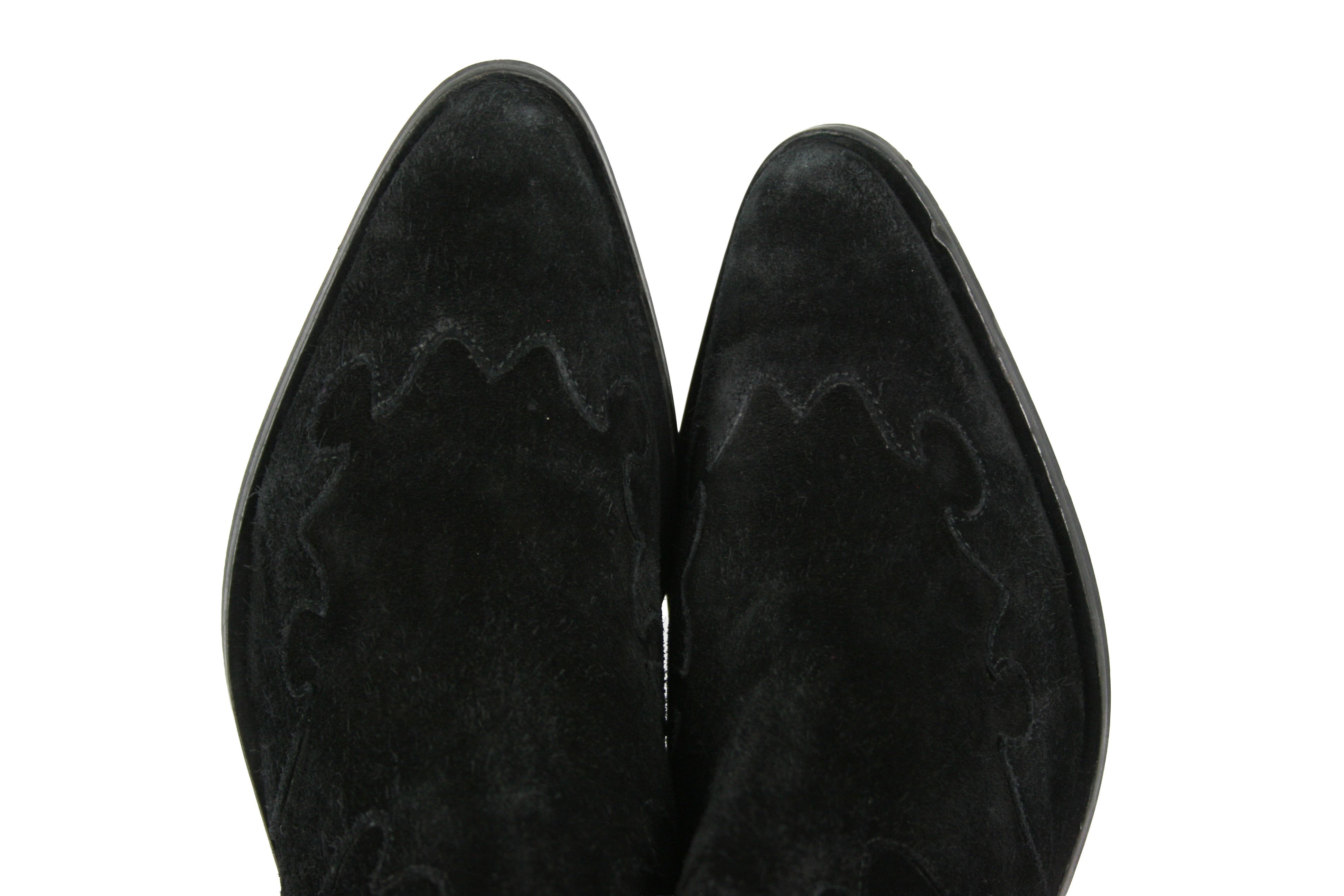 Japanese Brand Muratti Redbud Suede Cowboy Cossacks Western Ankle Boots Size US 9 / IT 39 - 6 Thumbnail