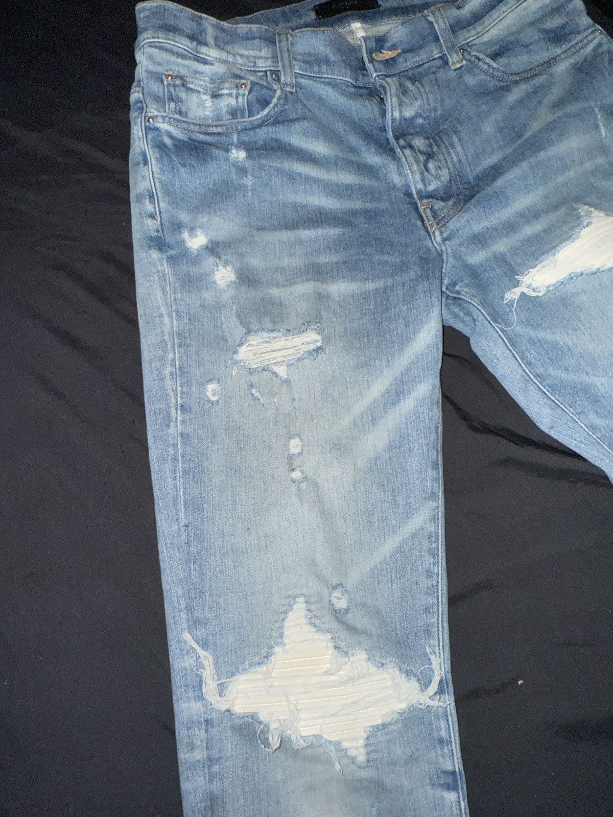Amiri White patch amiri jeans Size US 32 / EU 48 - 8 Thumbnail