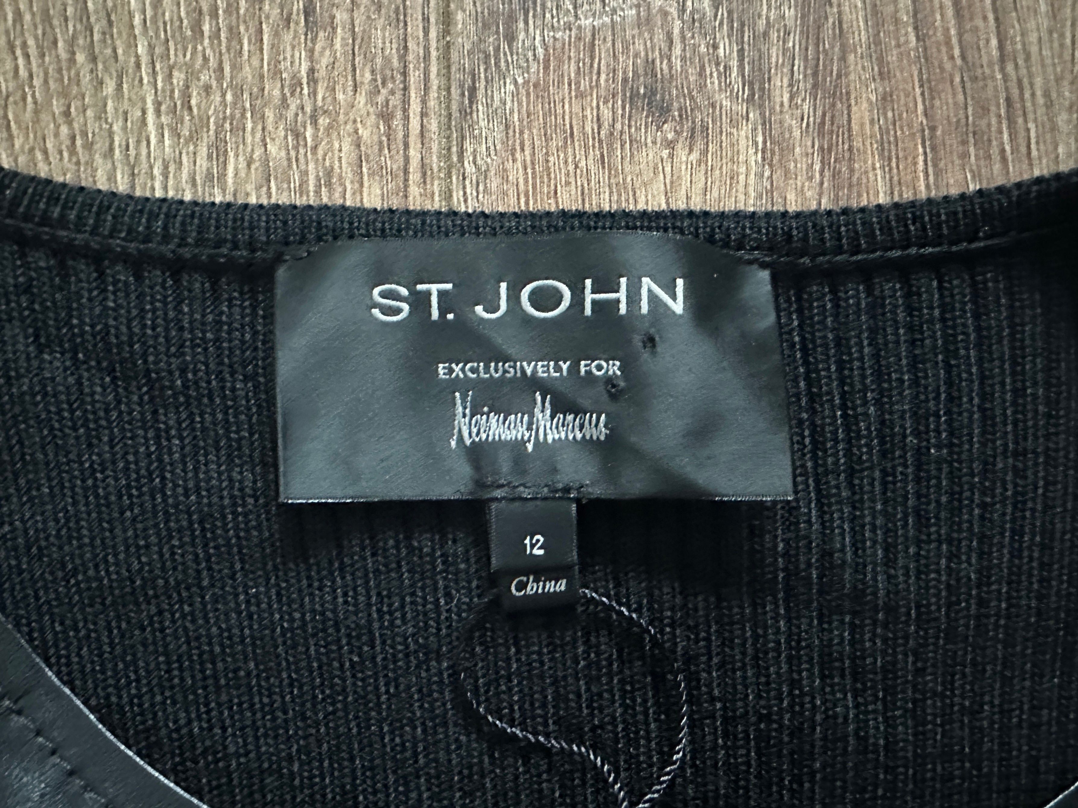 Leather ST.JOHN Exclusively For Neiman Marcus Women's Jacket Leather Size M / US 6-8 / IT 42-44 - 3 Thumbnail